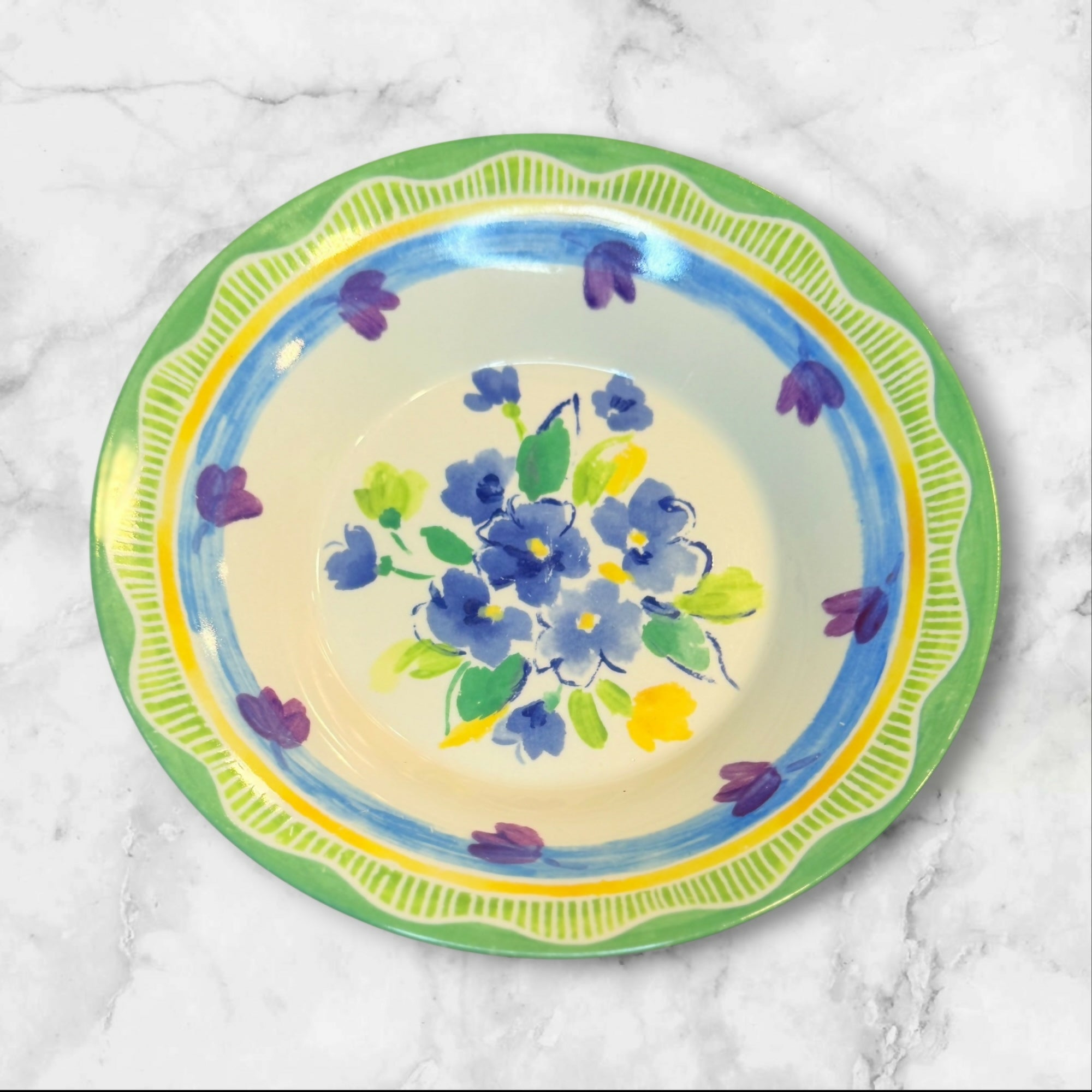 International Summer Wind Rim Soup Bowls | Set of 4 | Great Condition