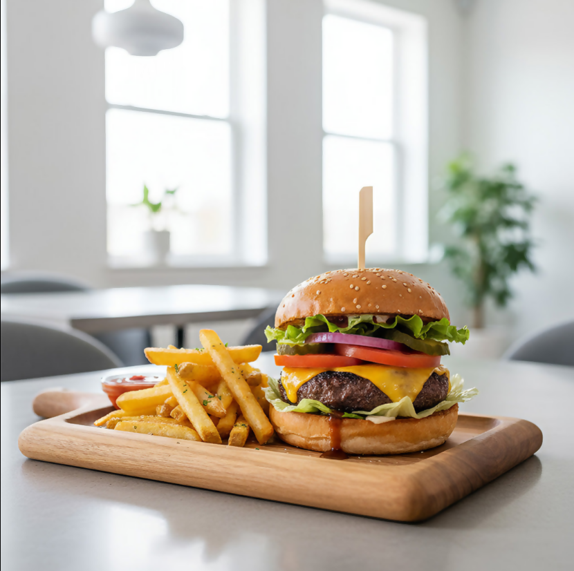 Anygleam Natural Wood Square Wood Cutting Board Food Kitchen Tableware