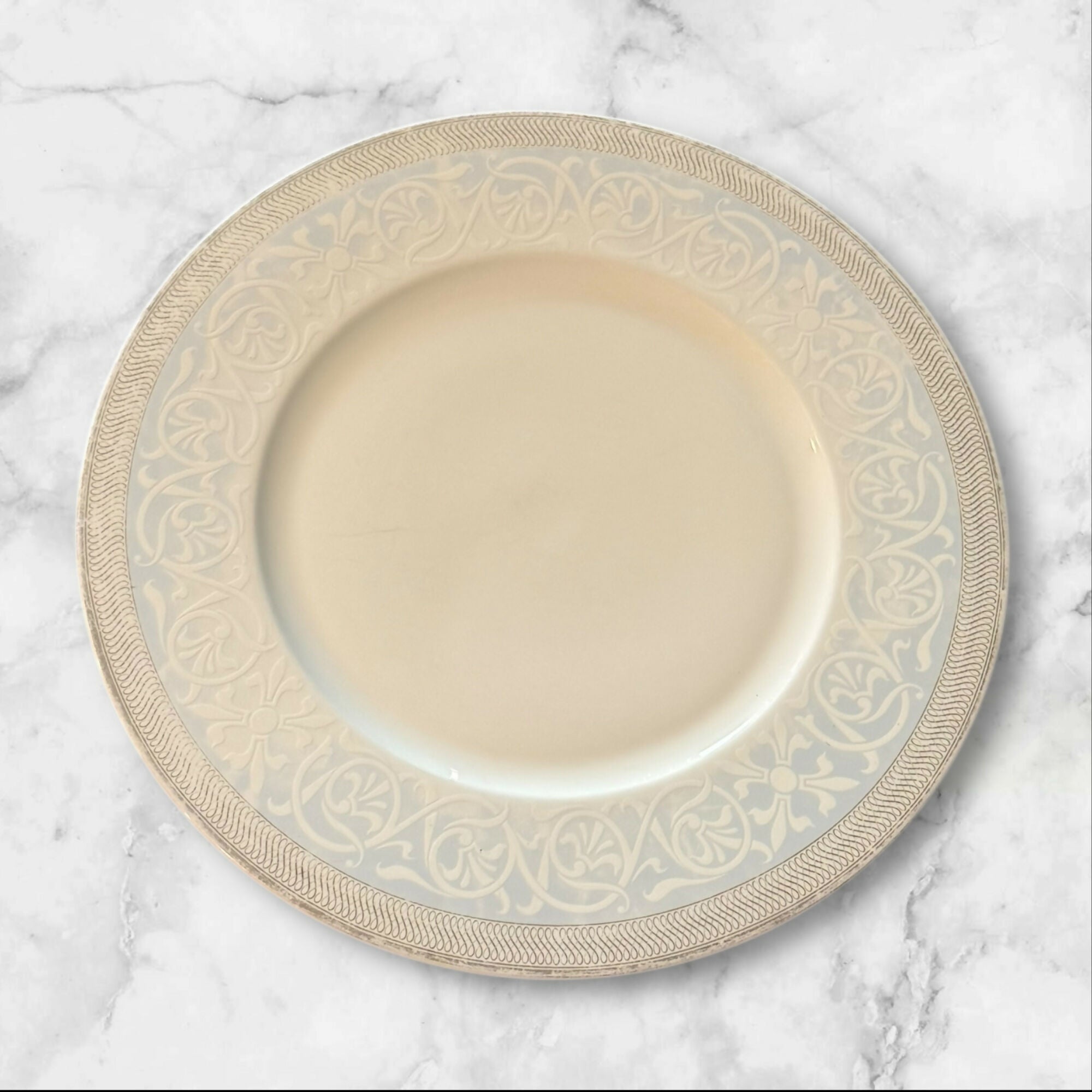 WhitePeony Fine Bone China Dinner Plates 10.75” | Set of 9 | Gently Used
