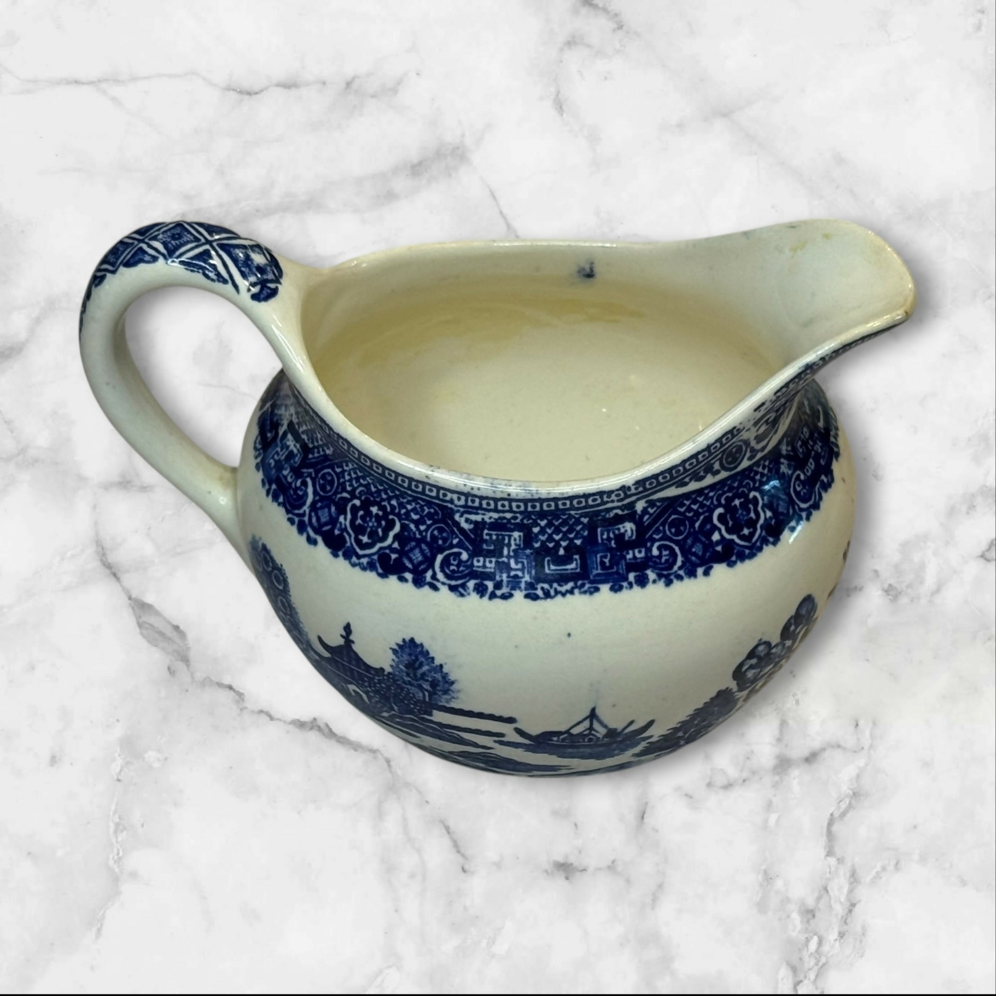 Blue Willow Porcelain Gravy Boat Sauce Server | Single | Gently Used
