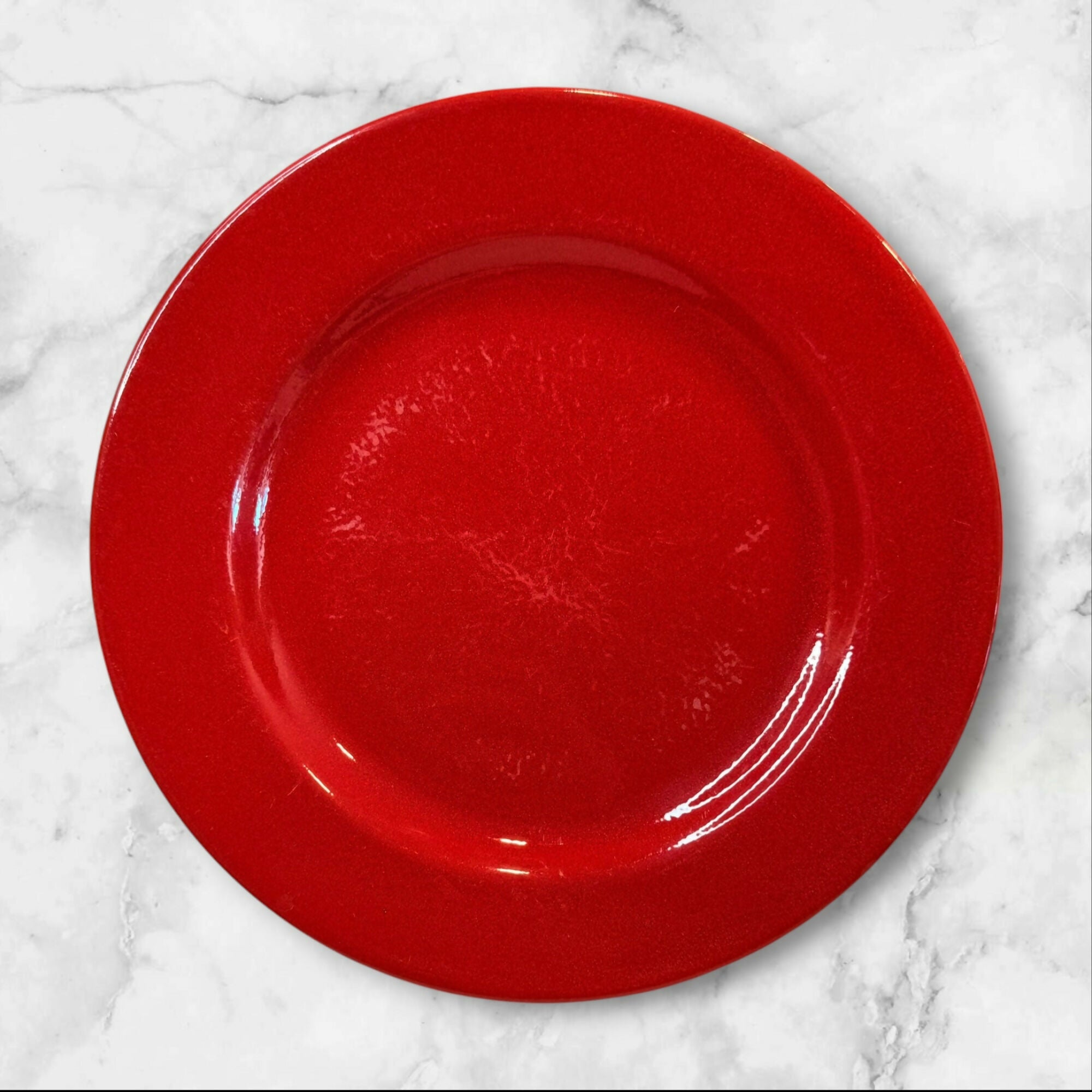 Pier 1 Red Dinner Plates | Set of 4 | Fair Condition