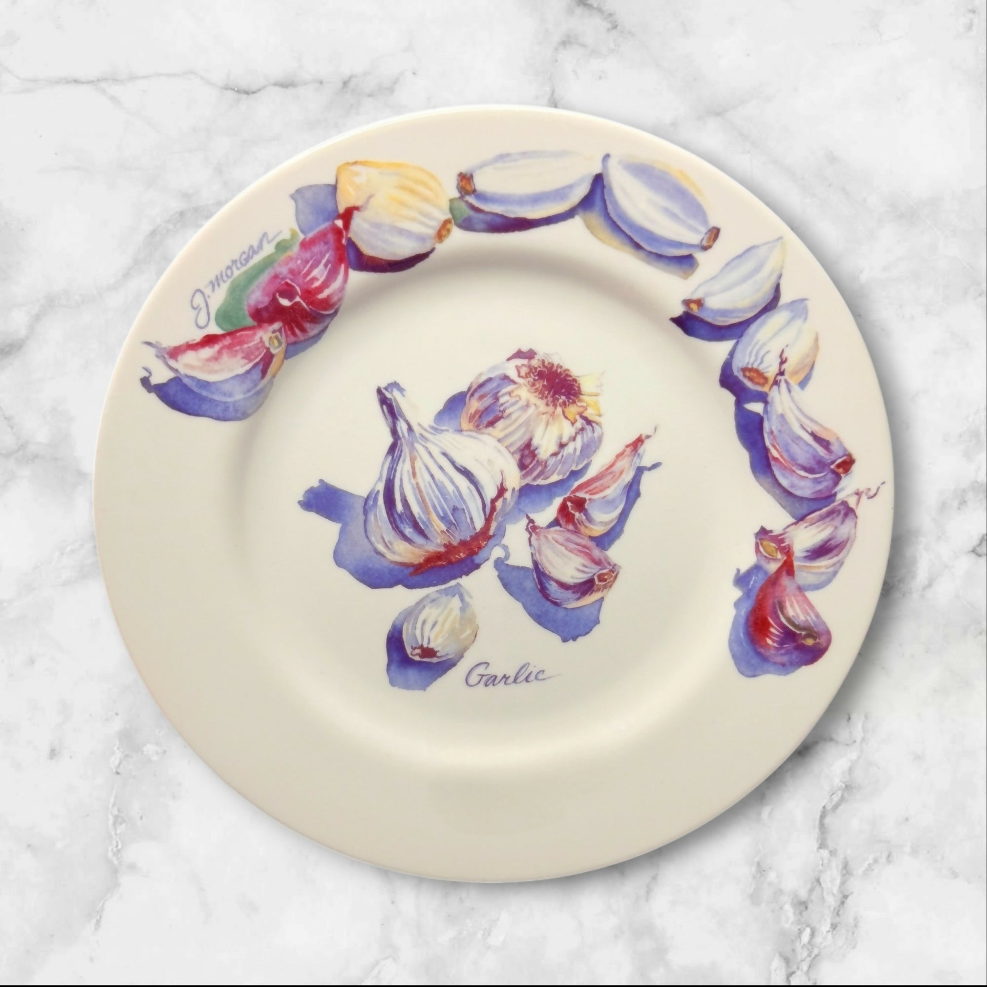 Reco Spice of Life Salad Plates Set of 4 Garlic Mesclun Gently Used