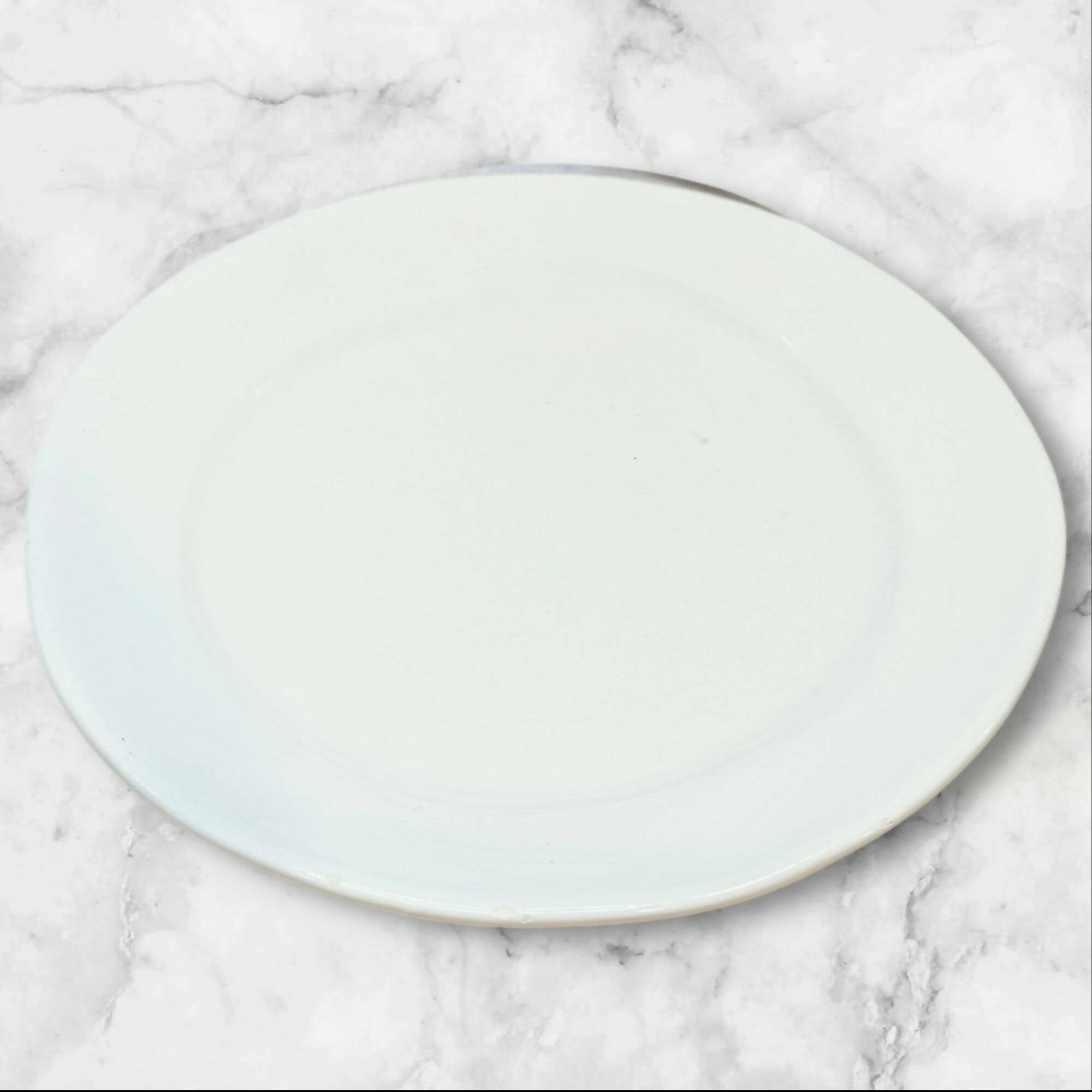 Crate & Barrel Italian White Dinner Plates | Set of 4 | Good Condition