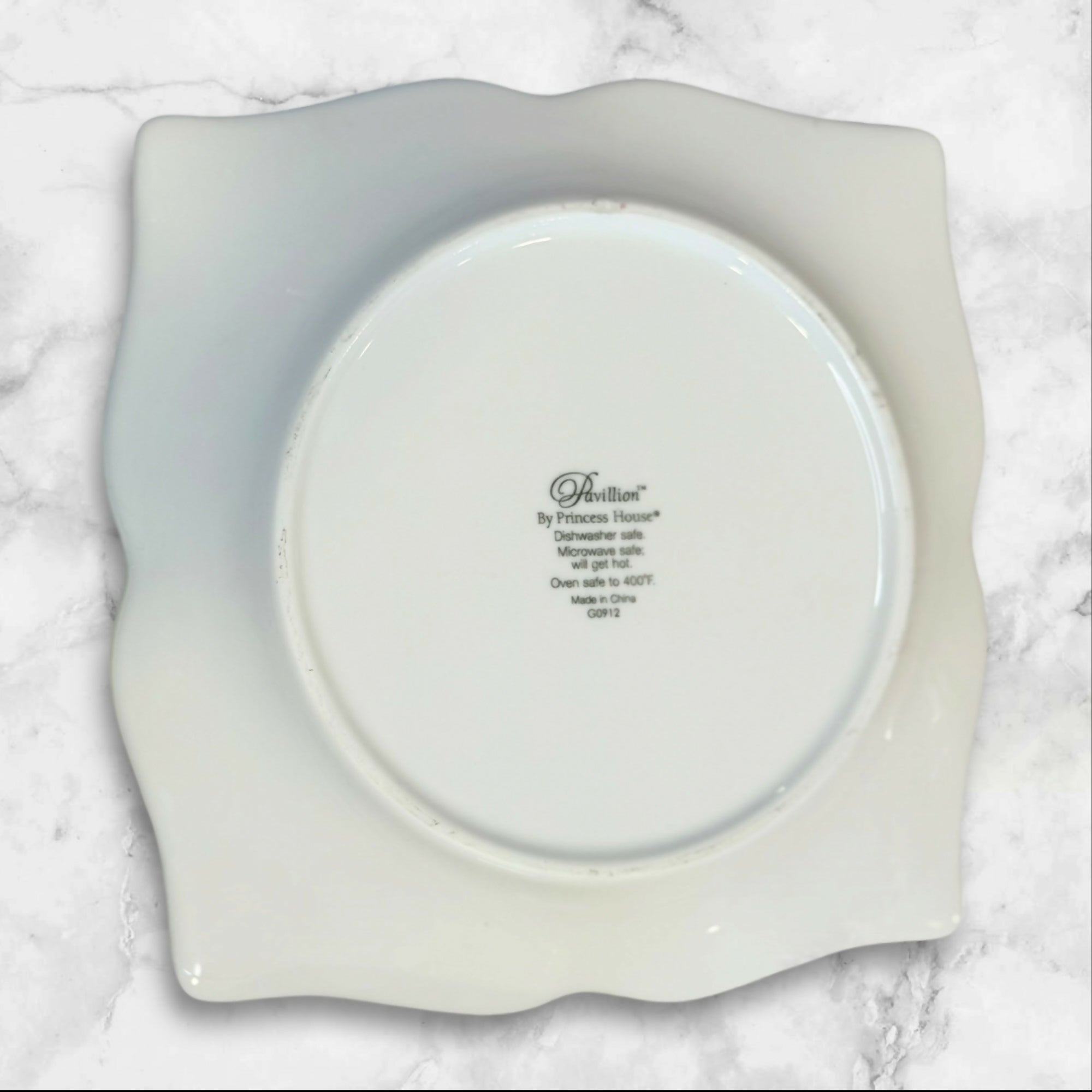 Princess House Pavillion Square Salad/Dessert Plates | Set of 3 | Great