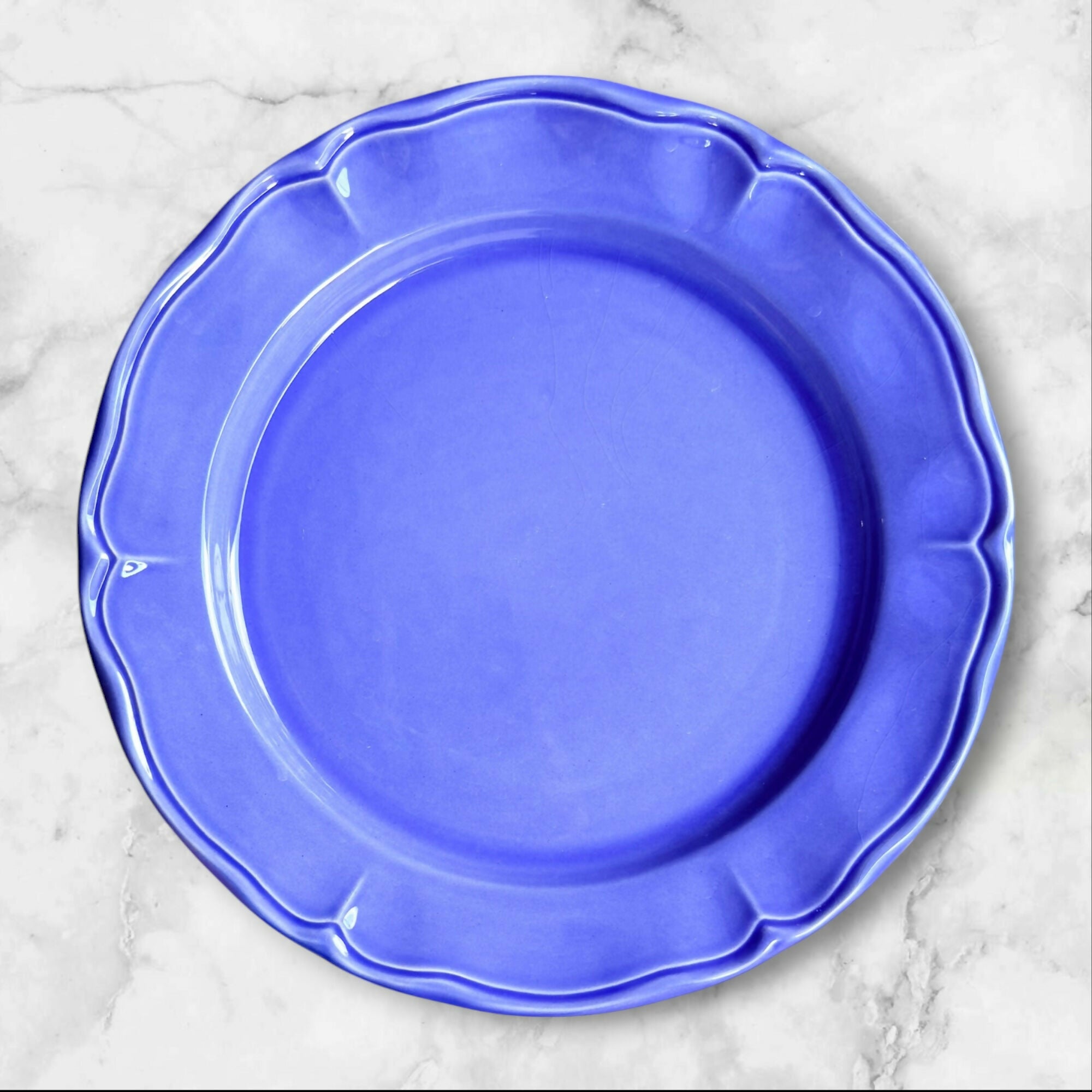 Varages Luberon Blue Purple Dinner Plates Set of 4 | Great Condition