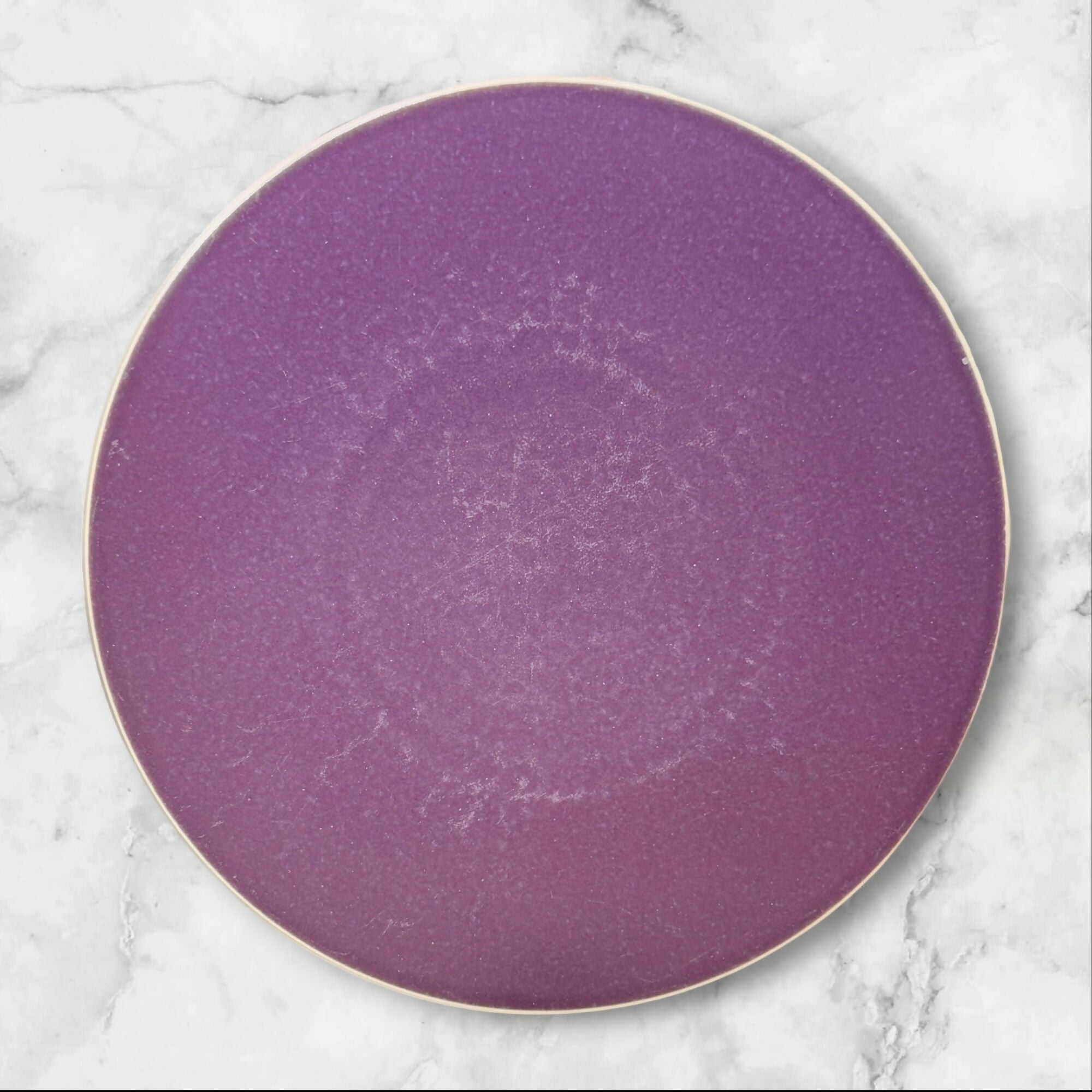 Sasaki Colorstone Plum Textured Dinner Plates | Set of 4 | Good Condition