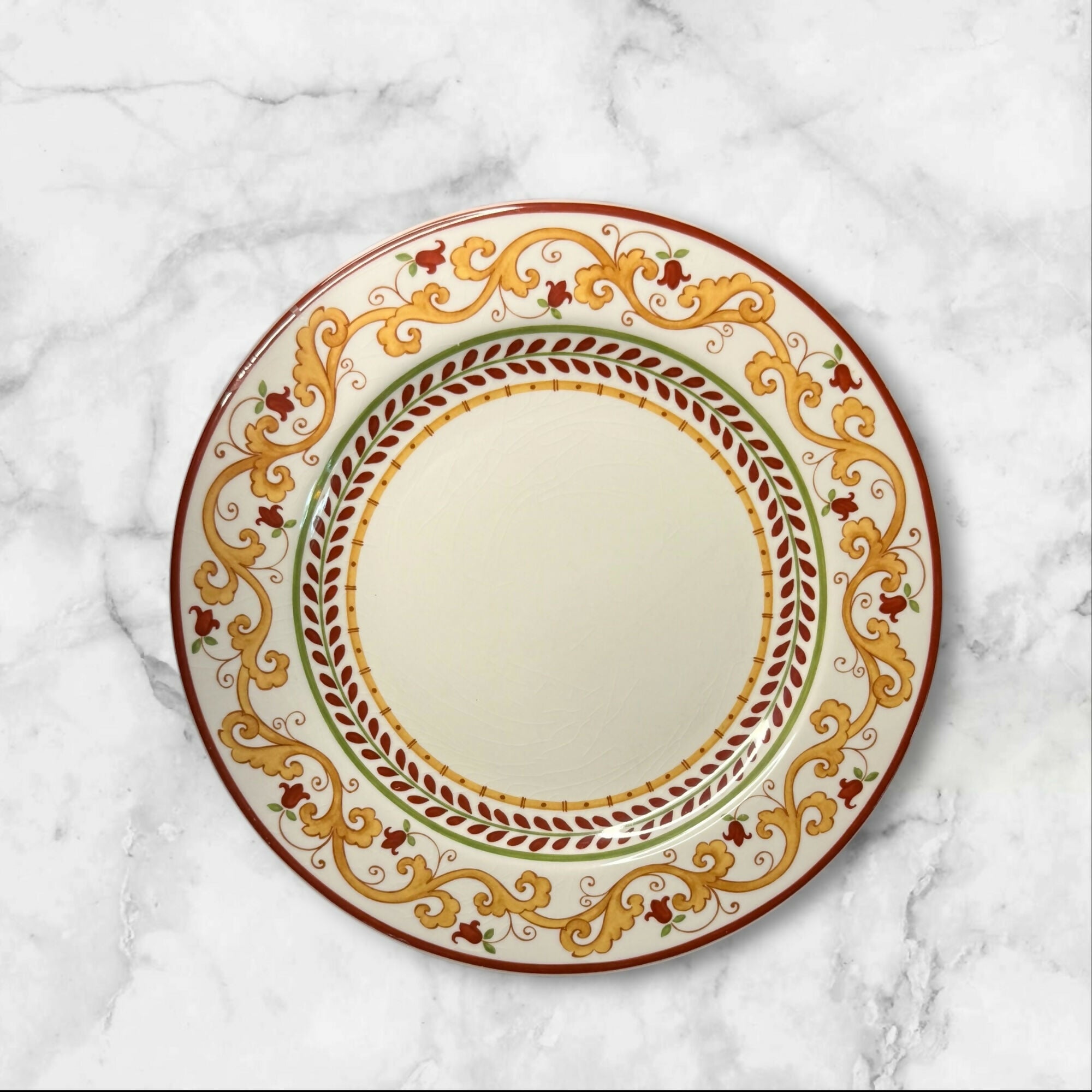 World Market Lisbon Dinner Plates | Set of 3 | Portuguese Stoneware | Good Condition