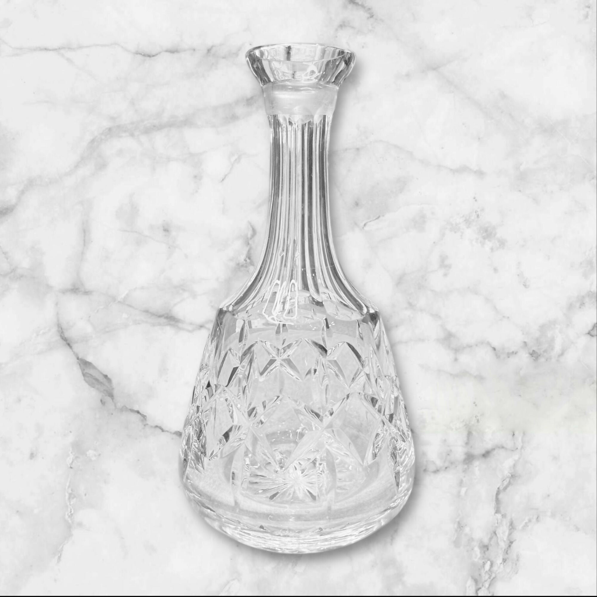Atlantis Crystal Decanter | Hand-Cut 9.25” Barware | Excellent Condition