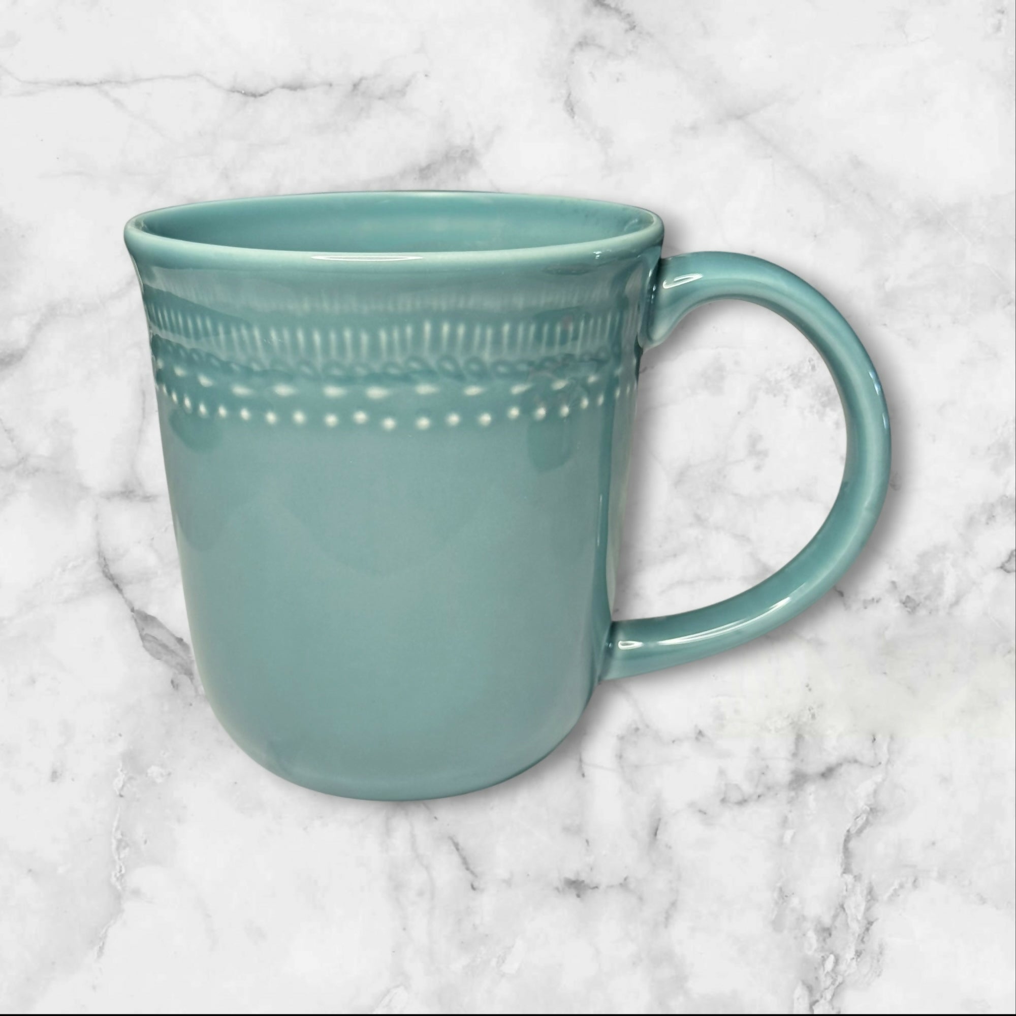 Matceramica Aqua Green Stoneware Mugs Set of 2 | Portugal | Excellent