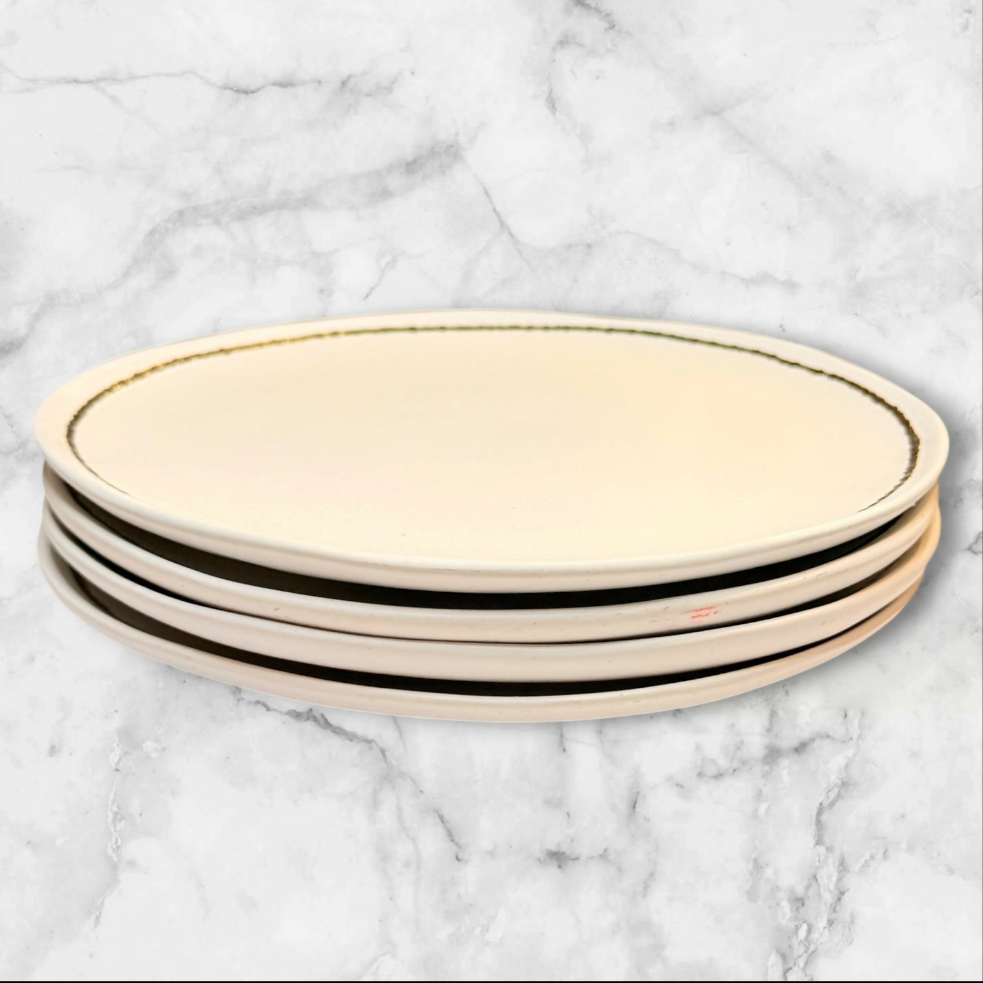 Crate & Barrel Burnt Edge Salad Plates | Set of 4 | Excellent Condition