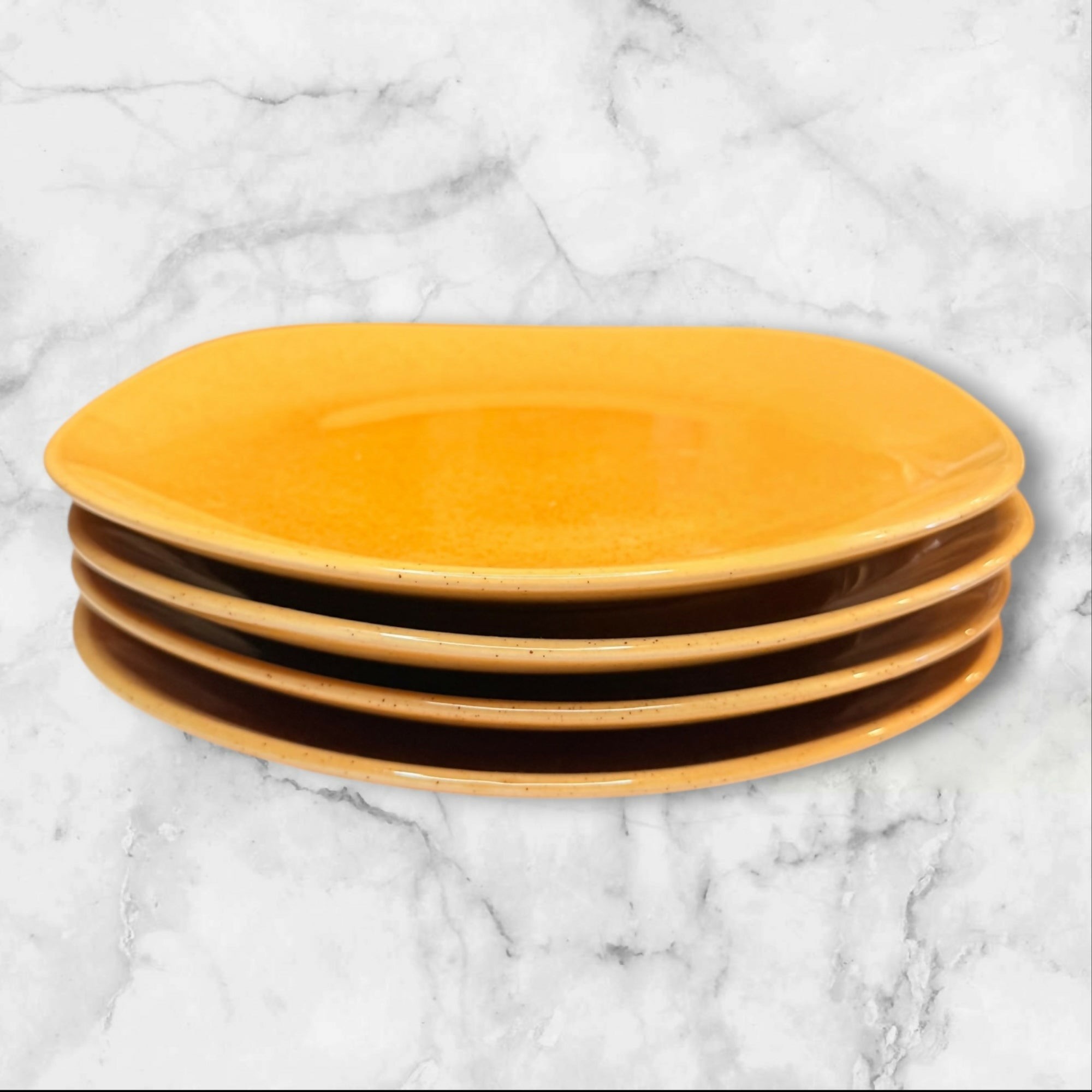 Furio FUO54 Honey Gold Salad Plates | Set of 4 | Excellent Condition