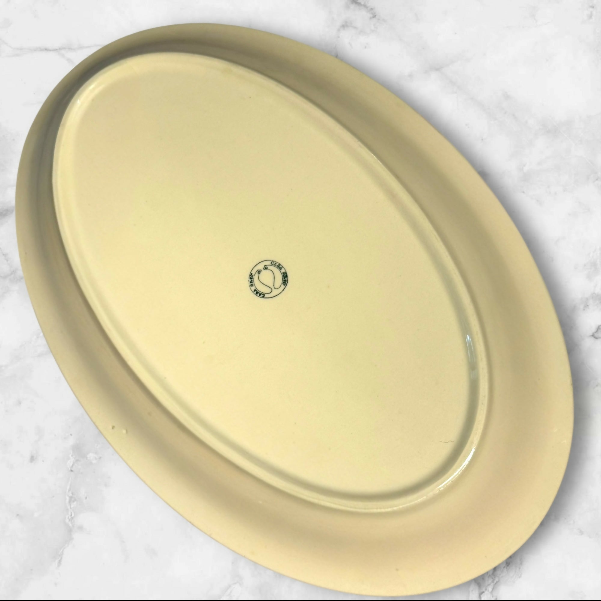 The Casa Shop Vintage Cream Stoneware Oval Serving Platter | Excellent Condition