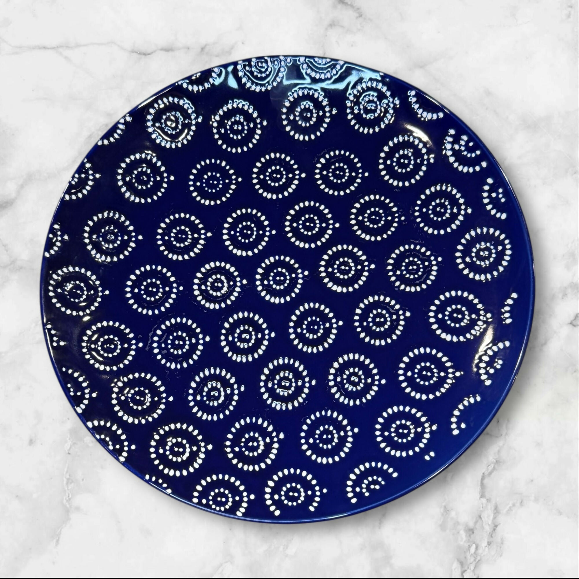 JCPenney Tangier Blue Dinner Plates | Set of 4 | Excellent Condition