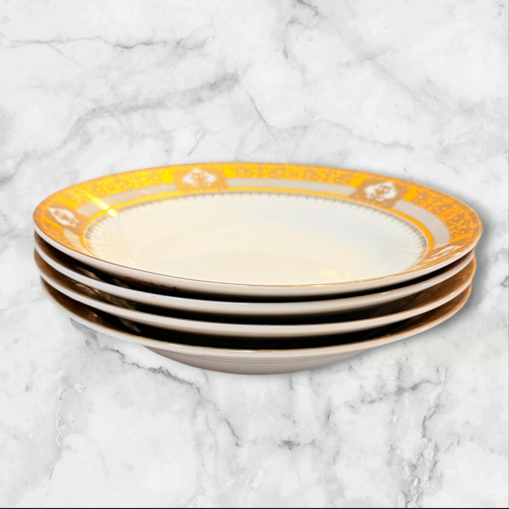 Highgate Manor Contessa Rim Soup Bowls Set of 4 | Great Condition