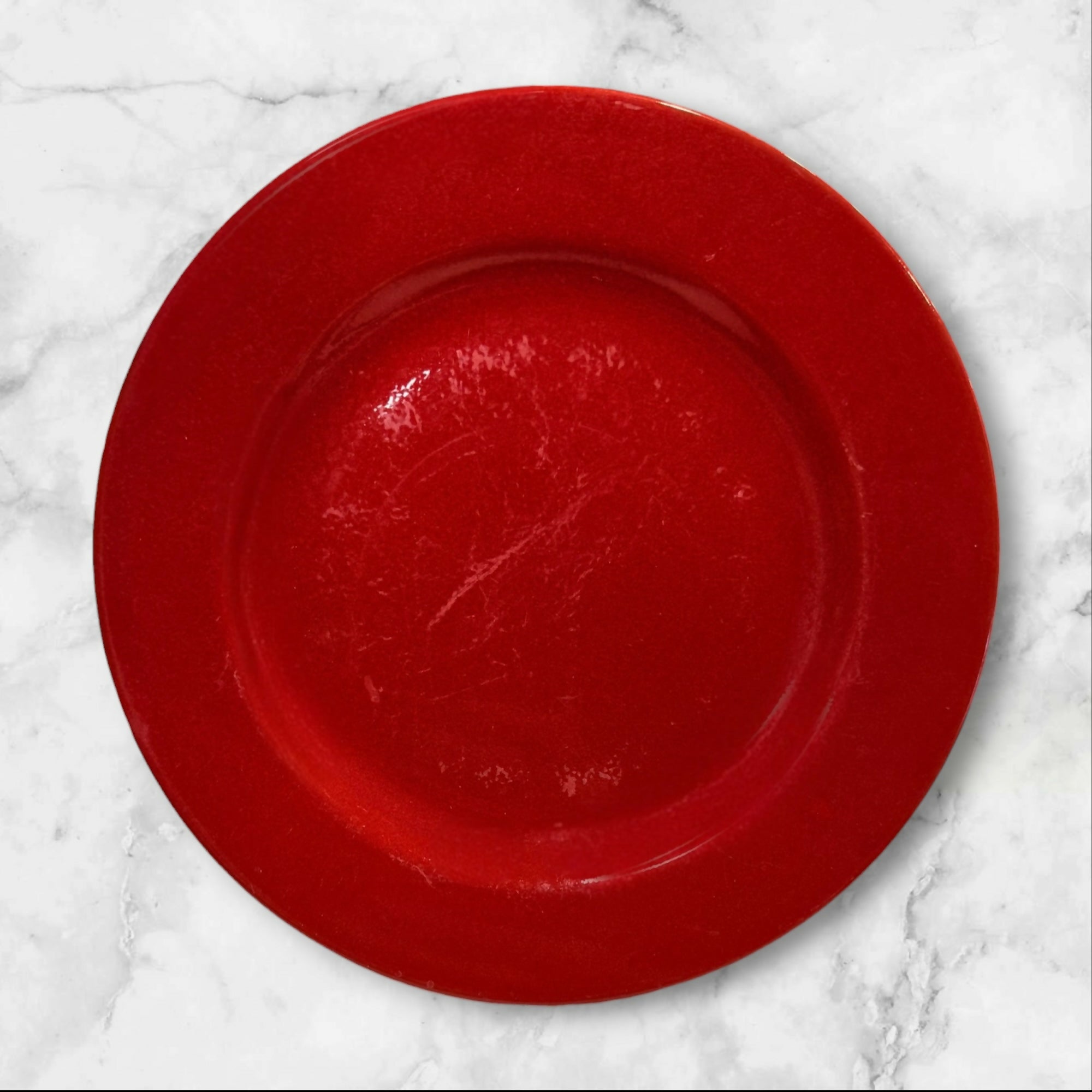 Pier 1 Red Dinner Plates | Set of 4 | Fair Condition