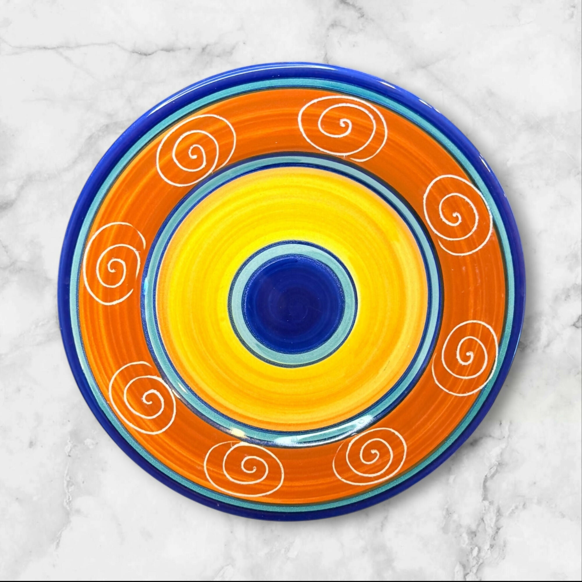 Pier 1 Italian Swirl Salad Plates | Set of 4 | Excellent Condition