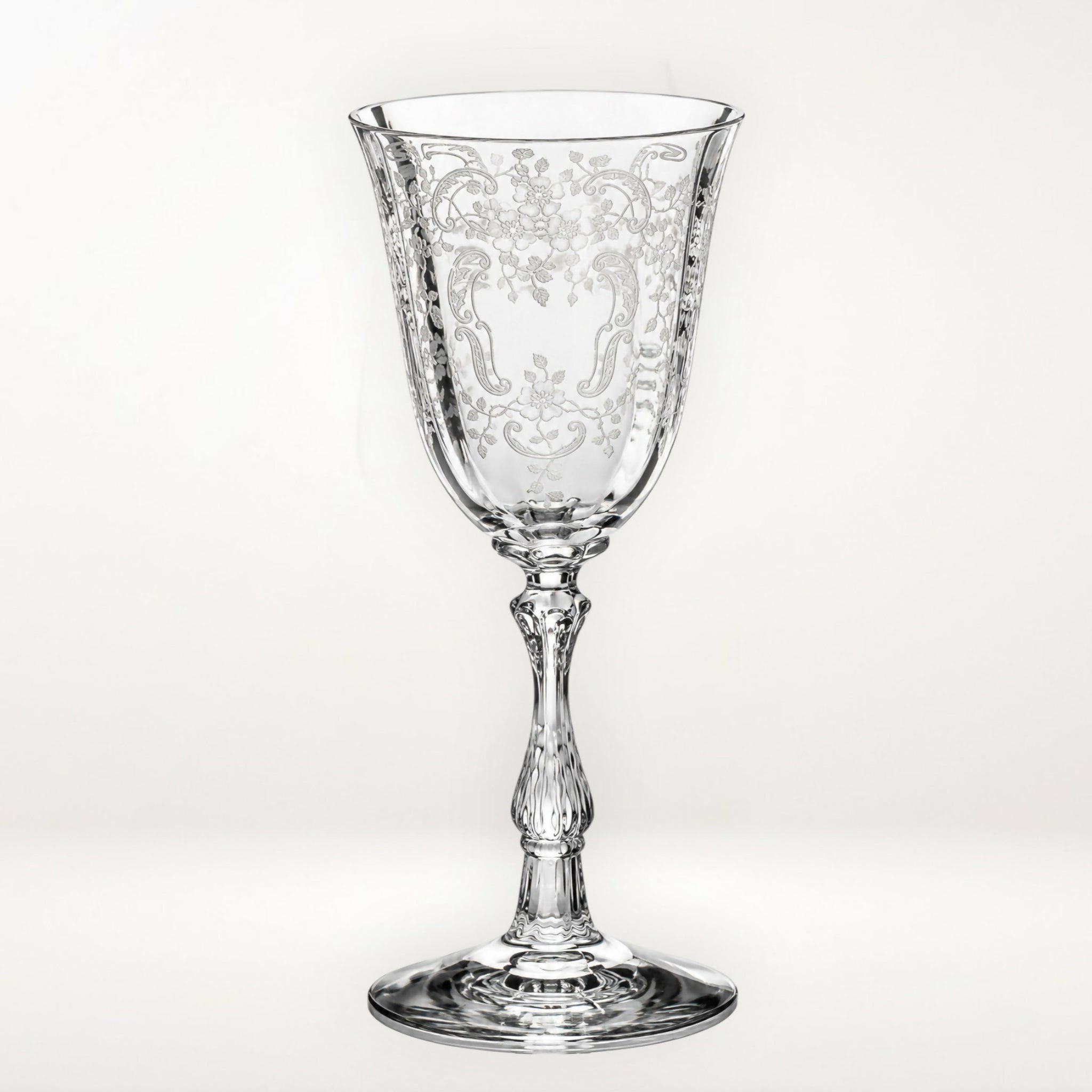 Fostoria Meadow Rose Clear Water Goblet | Single | Excellent Condition