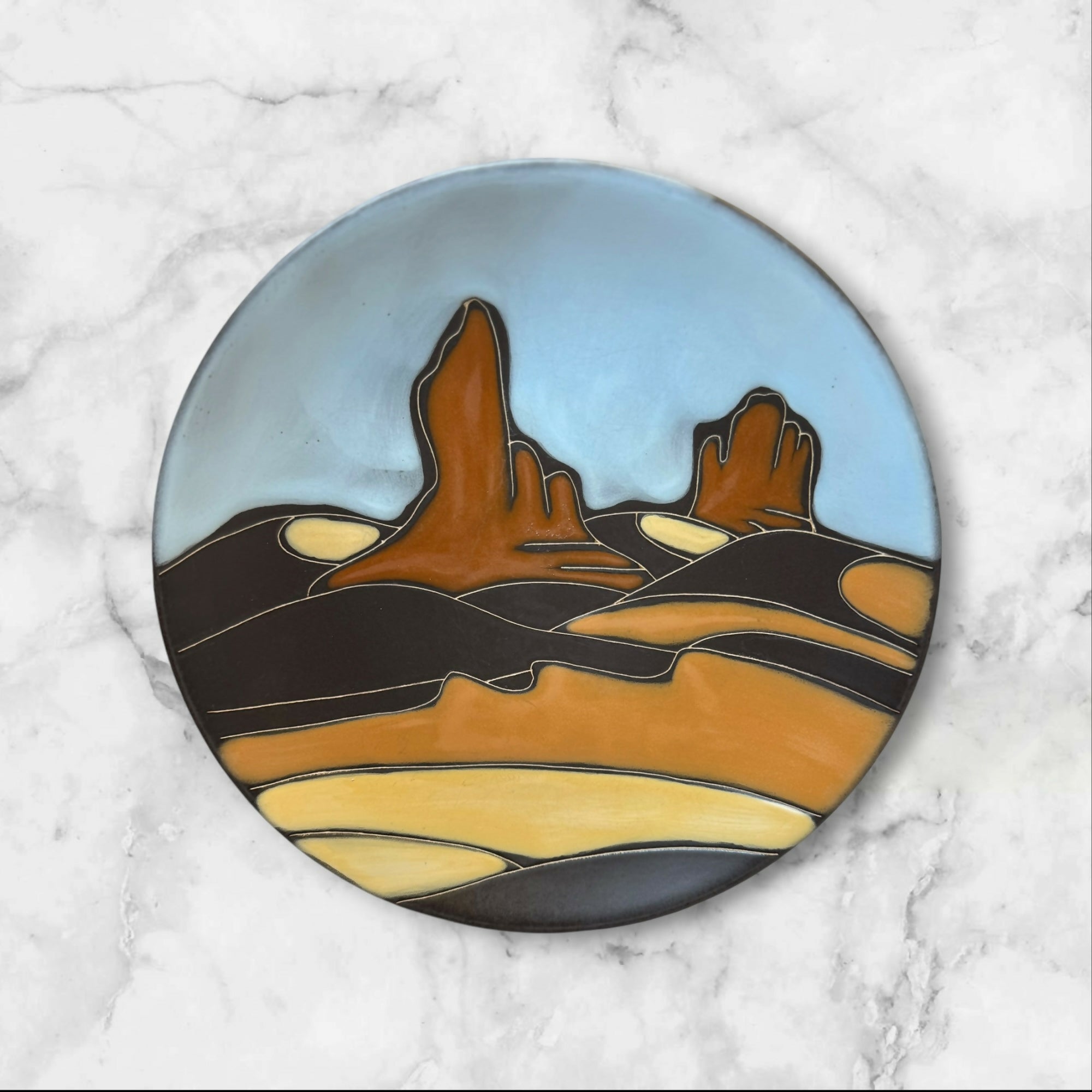 Tabletops Unlimited Navajo Sedona Red Rocks Dinner Plates Set of 4 Great