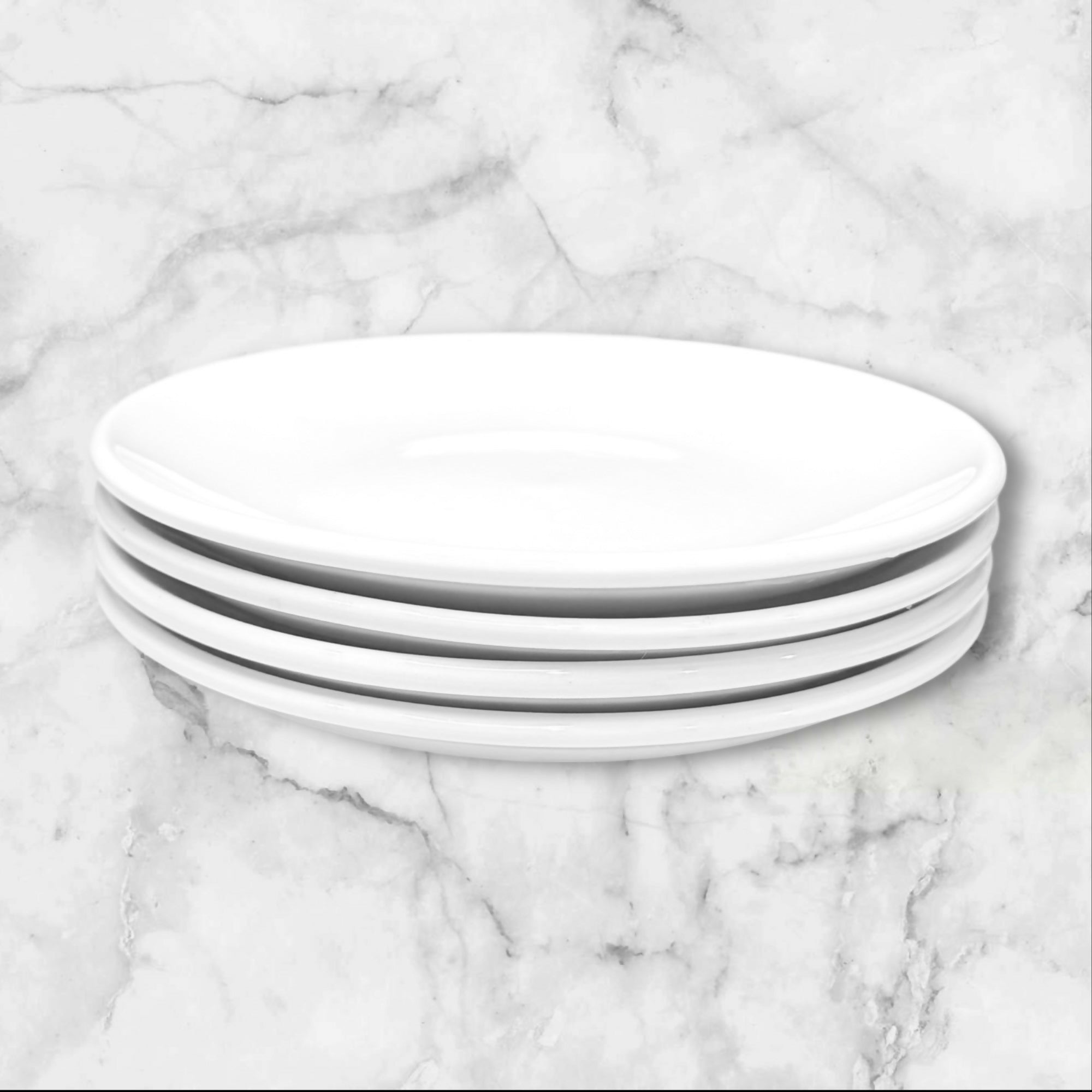 World Porcelana Classic White Bread Plates | Set of 4 | Excellent Condition