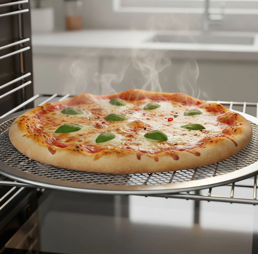 Anygleam 13-Inch Pizza Screen Aluminum Round Non-Stick Baking Mesh for Crispy Pizza