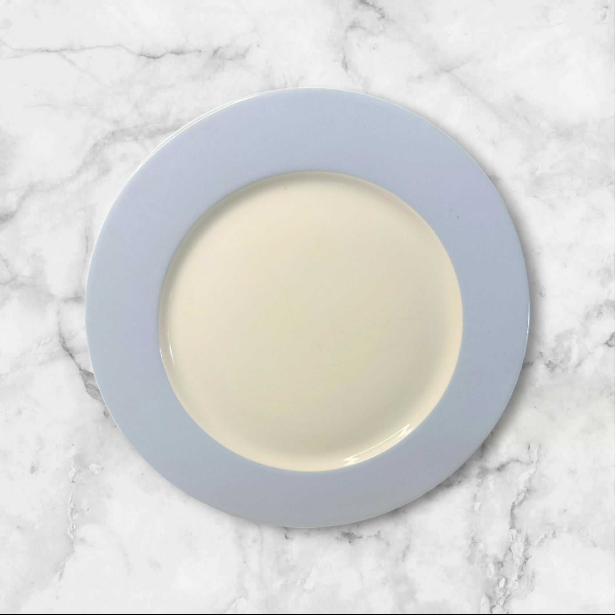 IKEA 365+ Blue Rim Dinner Plates | Set of 4 | Modern Stoneware | Great Condition