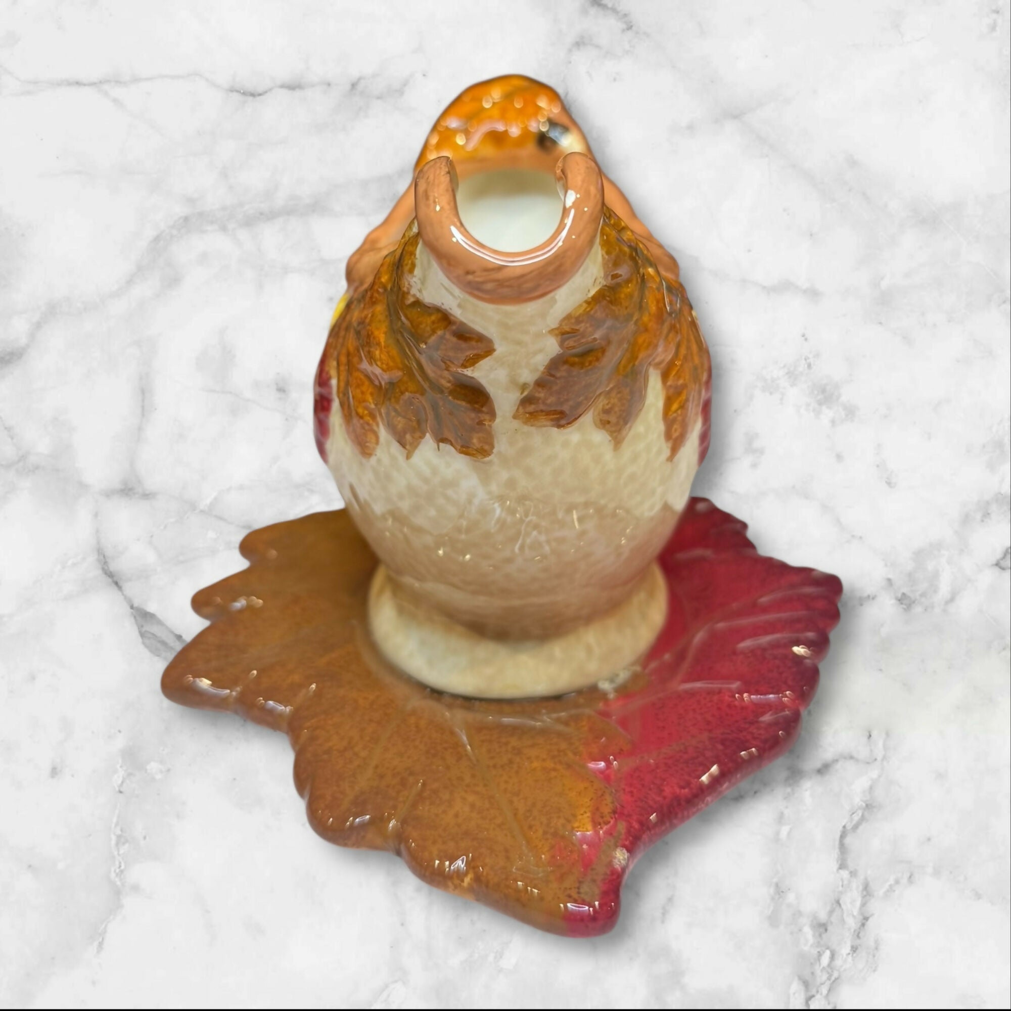 Baum Harvest Leaves Gravy Boat w/ Leaf Plate | 8.75” | Good Condition