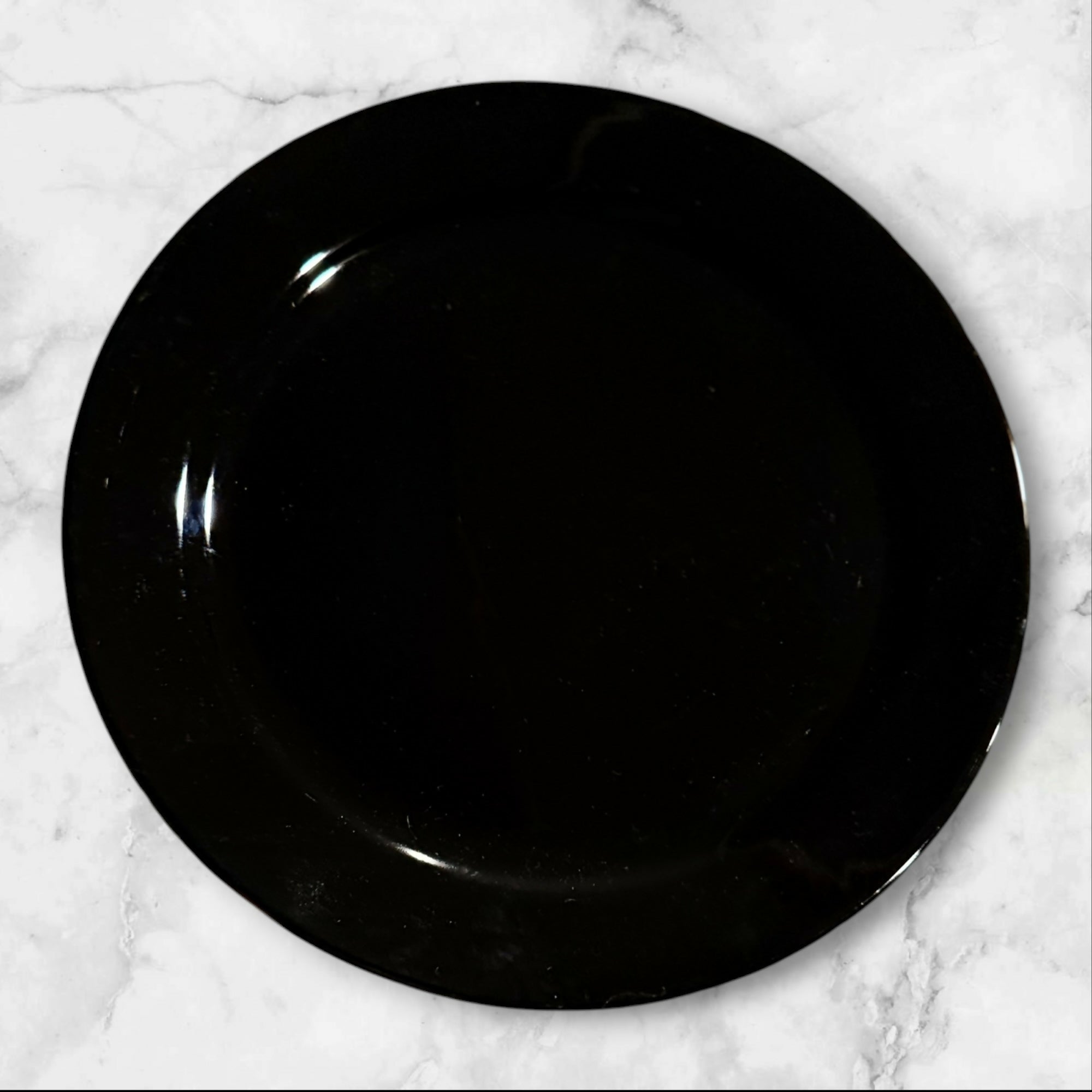 Secla Portugal Black Dinner Plates | Set of 4 | Good Used Condition