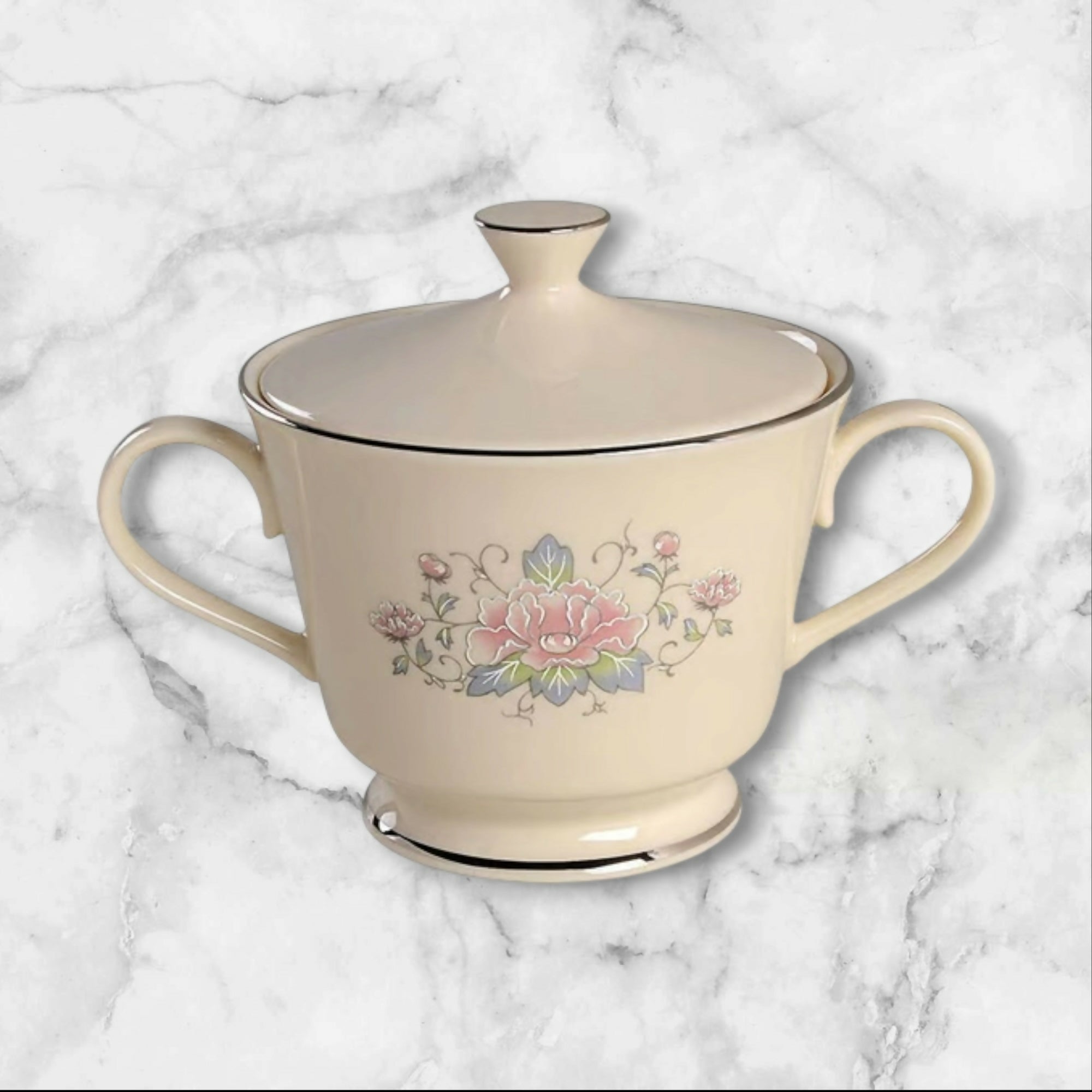 Lenox Charleston Creamer & Covered Sugar Bowl Set | Excellent Condition