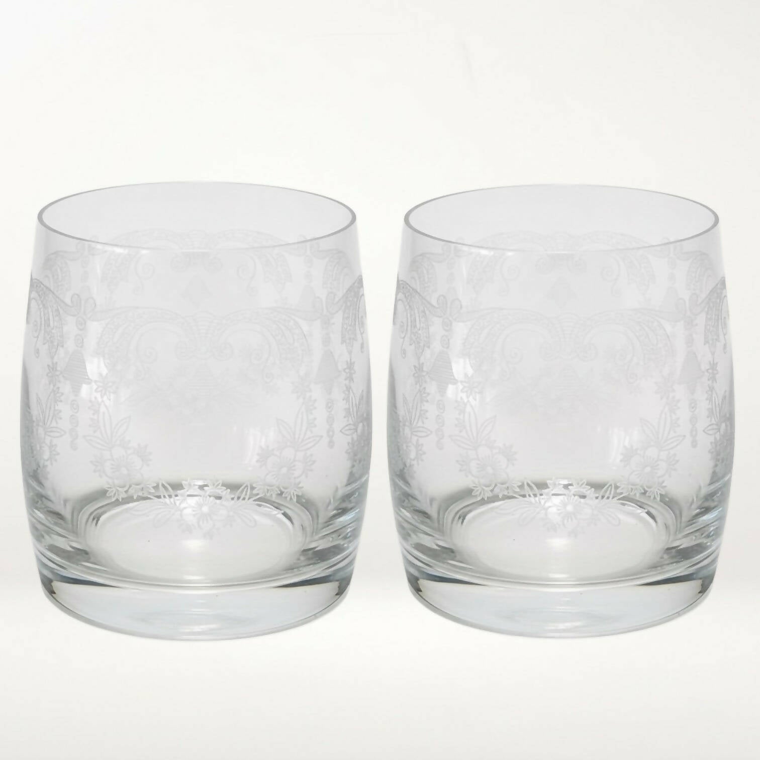 Import Assoc Cascade Etched DOF Glasses | Set of 2 | Great Condition