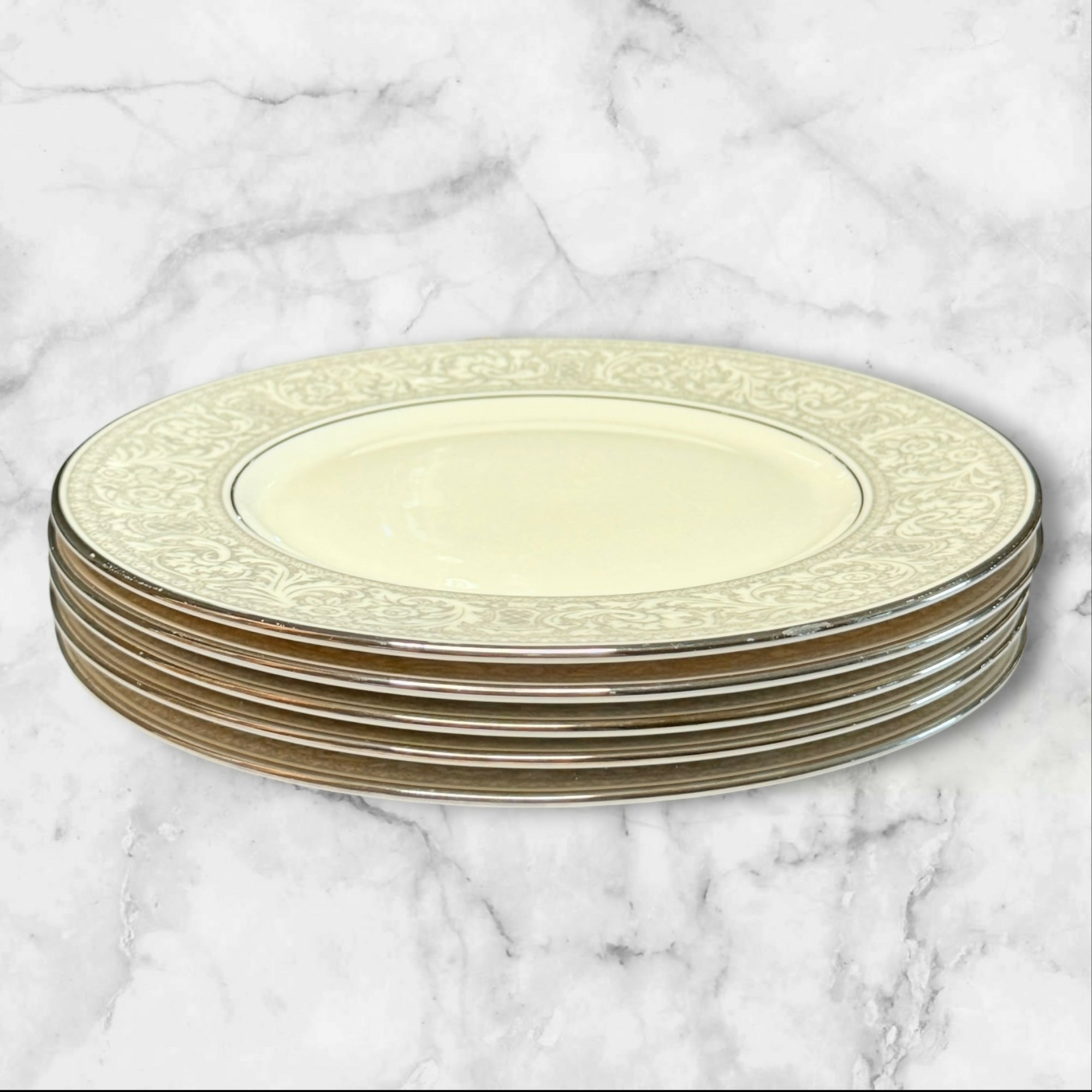 Franciscan Renaissance Platinum Salad Plates Set of 5 | Excellent