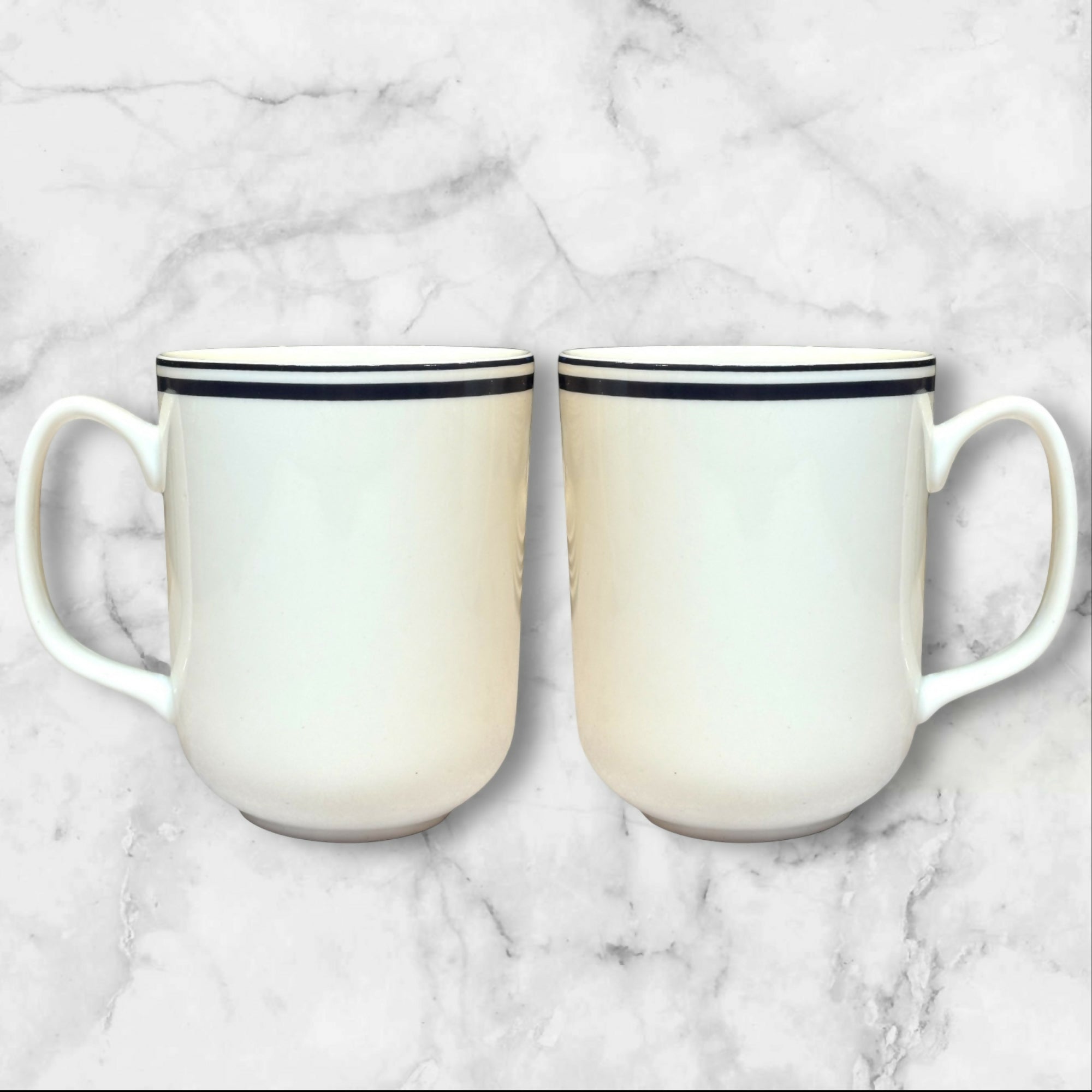 Sur La Table Navy Rim Mugs | Set of 2 | Great Condition