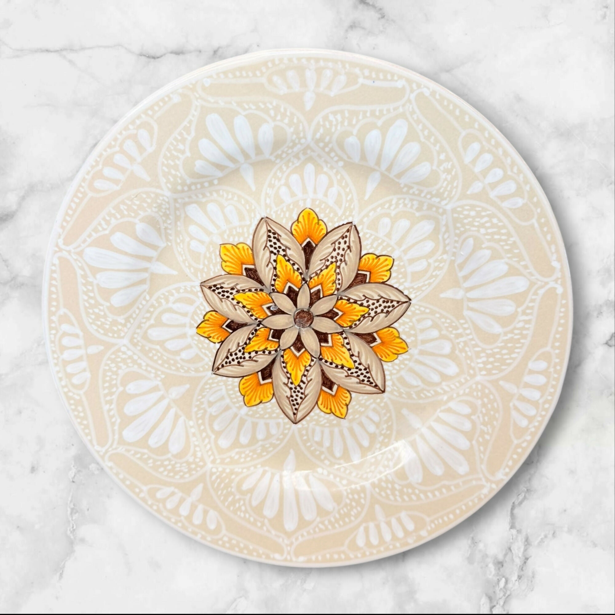 Lucie Cosmolena Ravello Italy Hand Painted Salad Plates | Set of 4 | Excellent Condition