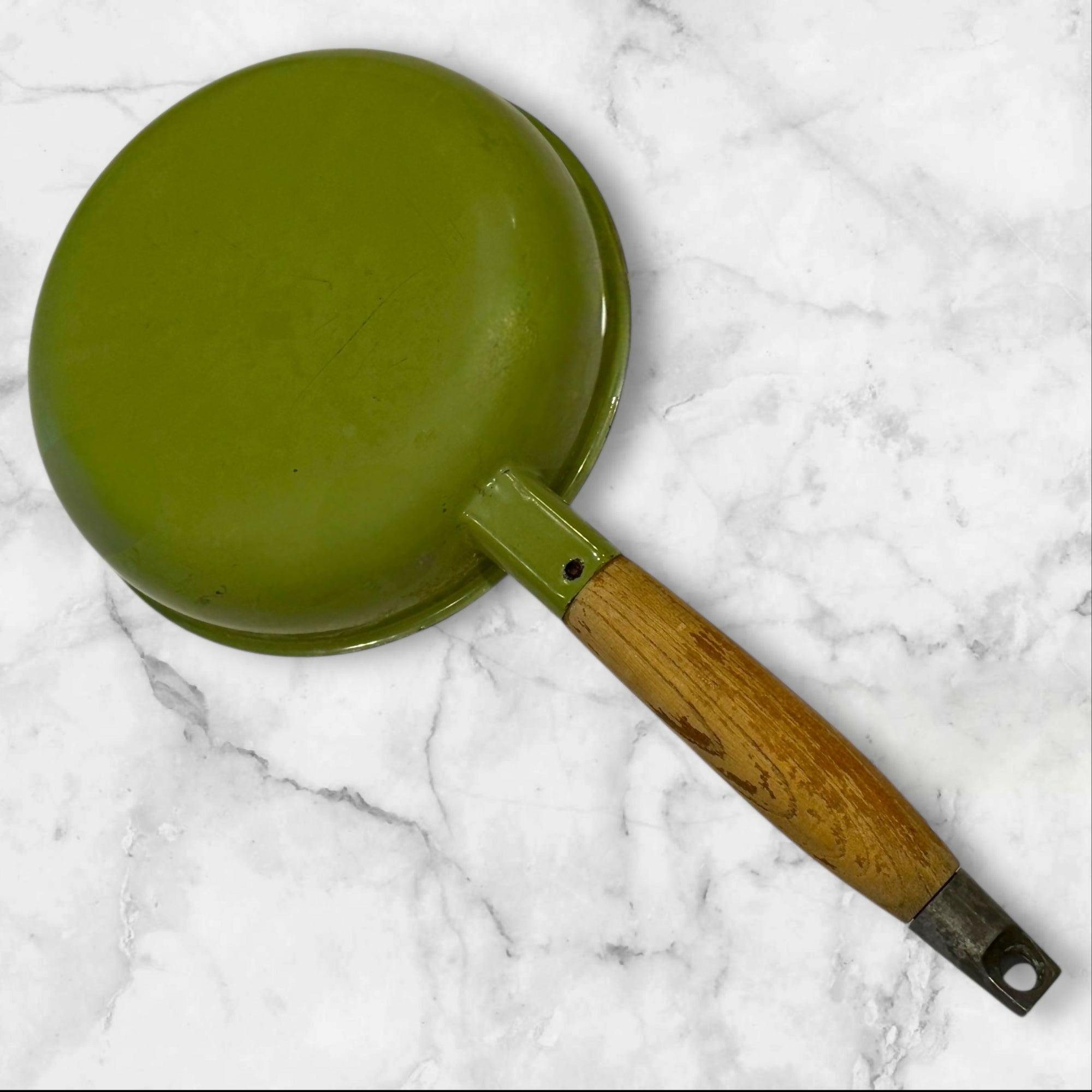 Cathrineholm Green Enamel Butter Warmer Saucepan | Vintage | Good Condition