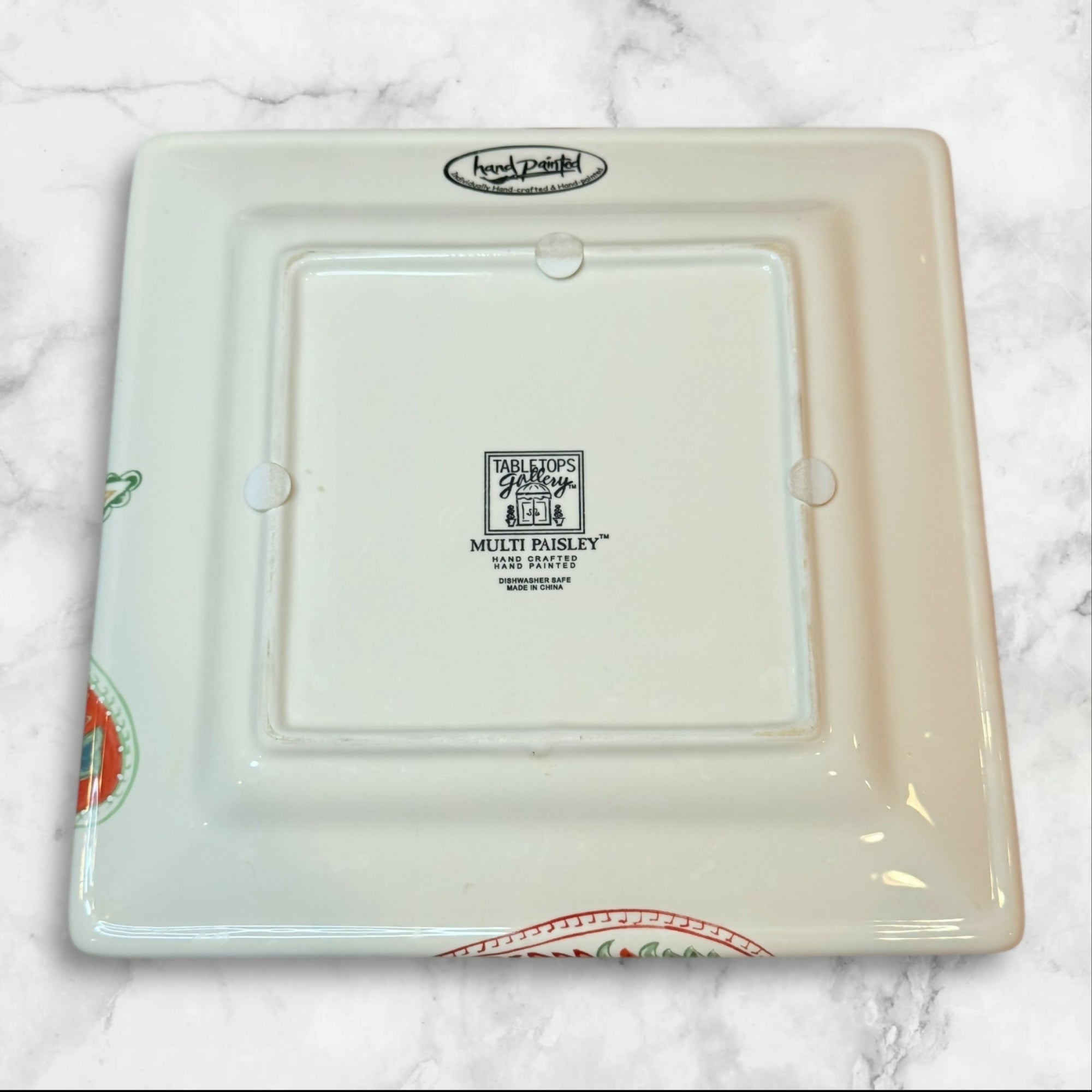 Tabletops Unlimited Misto Multi Paisley Dinner Plates | Set of 4 | Great Condition
