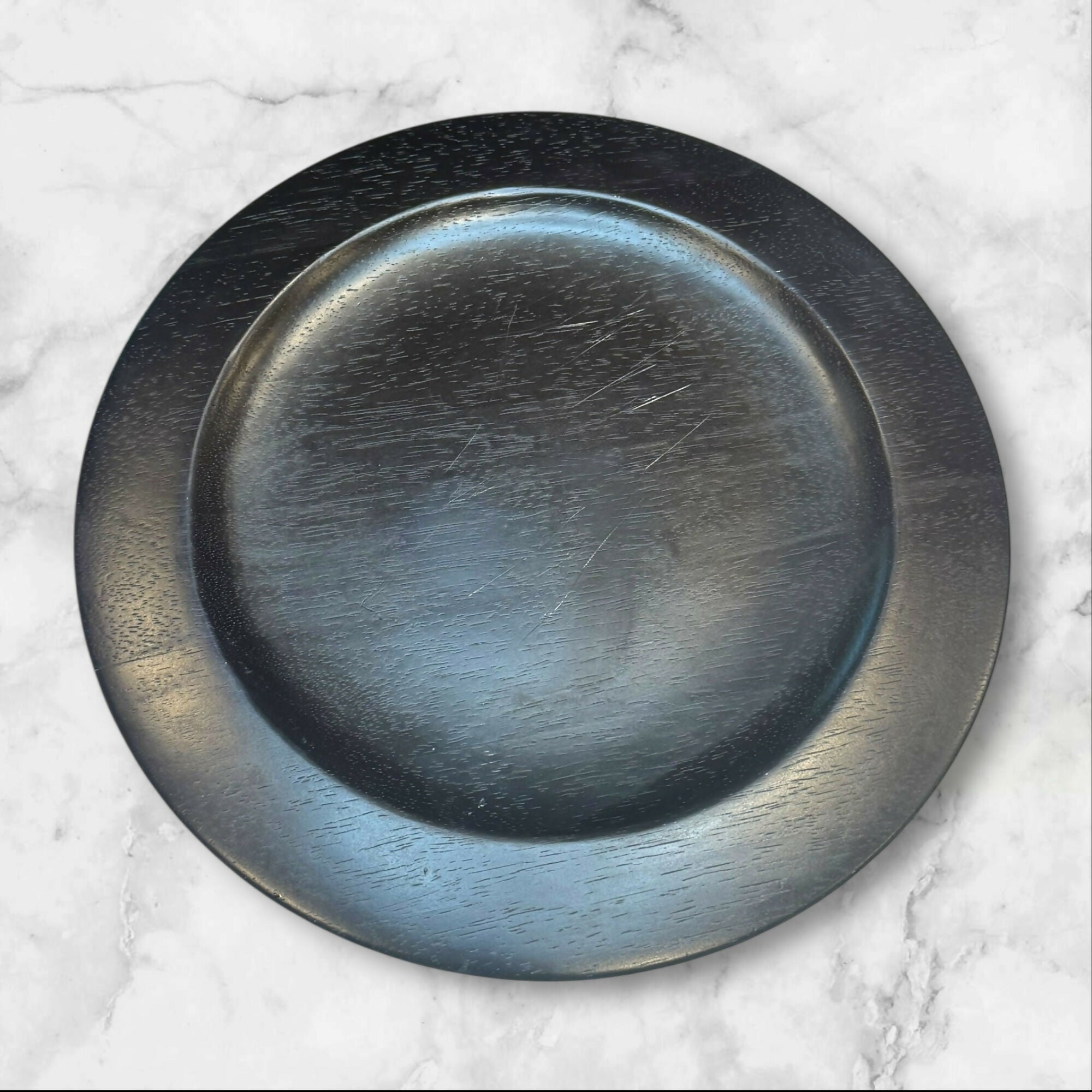 Studio Nova Wood Charger Plates | Set of 5 | Good Condition | Dark Finish