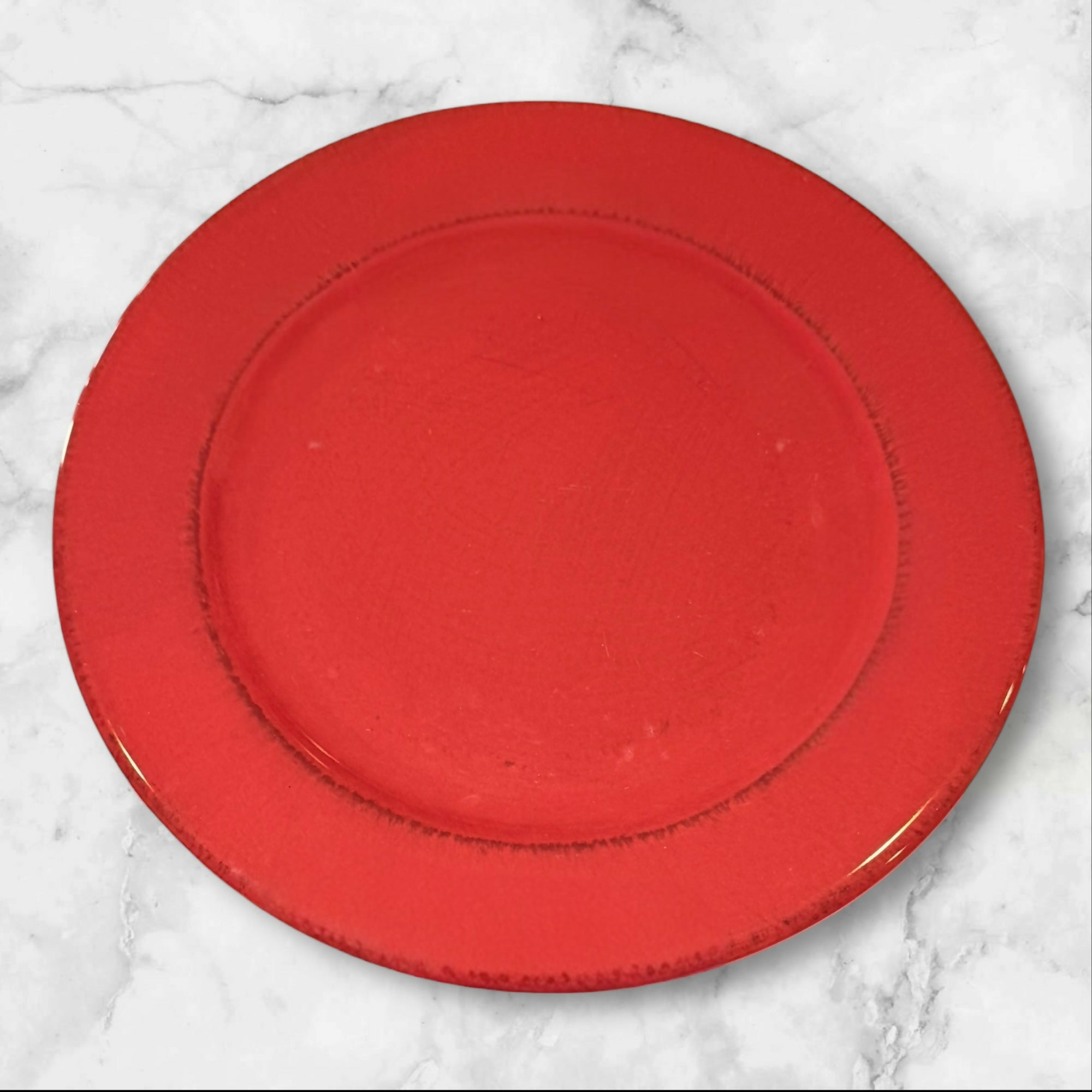 Pier 1 Toscana Burgundy Salad Plates | Set of 4 | Italian Stoneware | Good