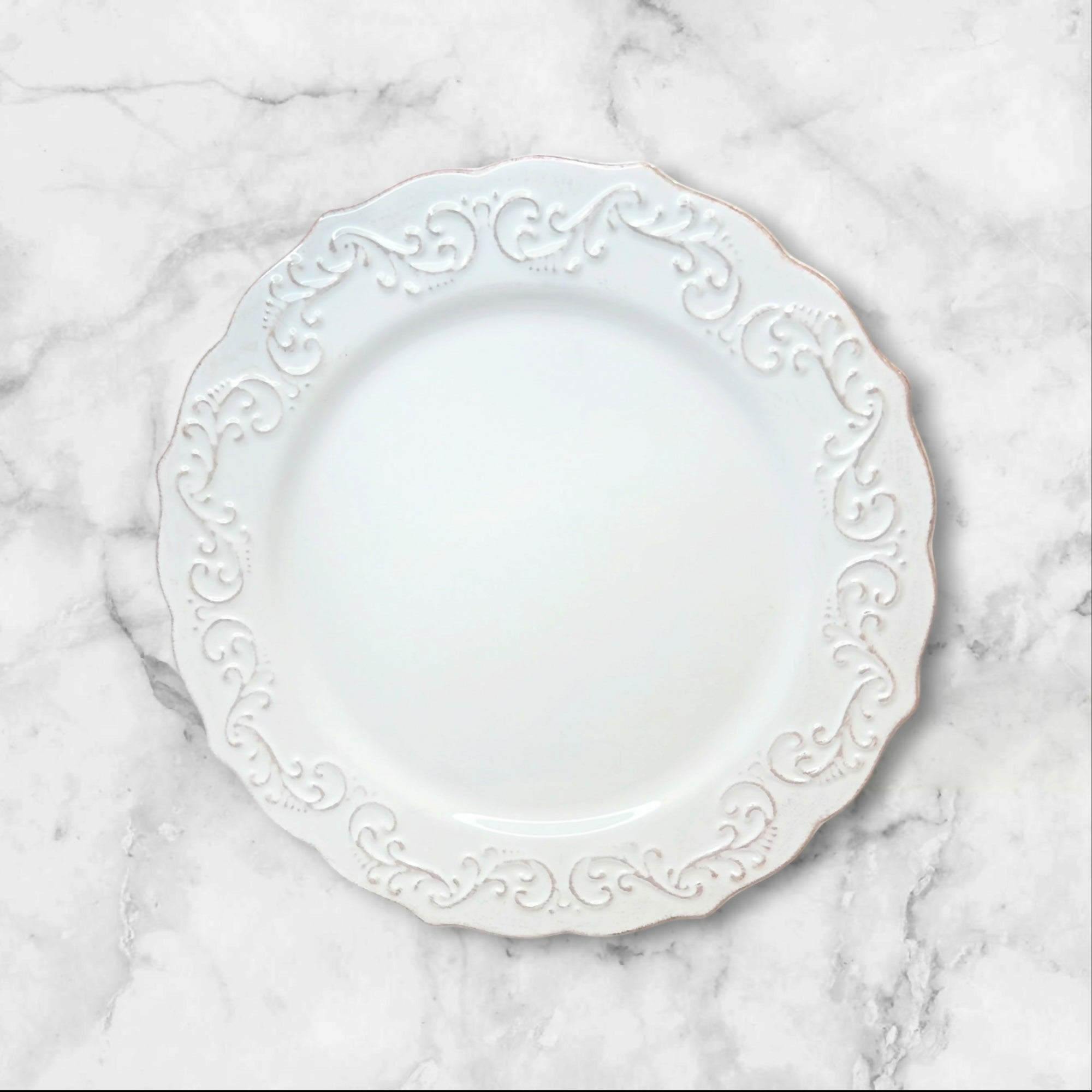 Pier 1 Antique Scroll Salad Plates Set of 4 Excellent Condition