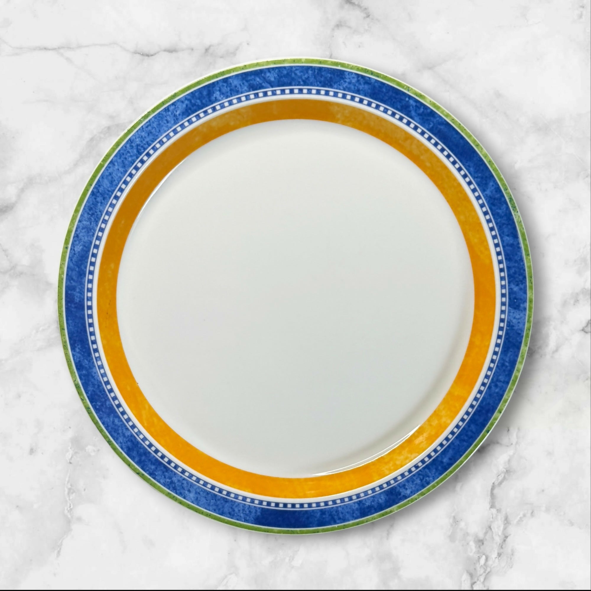 Dansk Kobenhavn Dinner Plates Set of 4 Blue Yellow | Excellent Condition