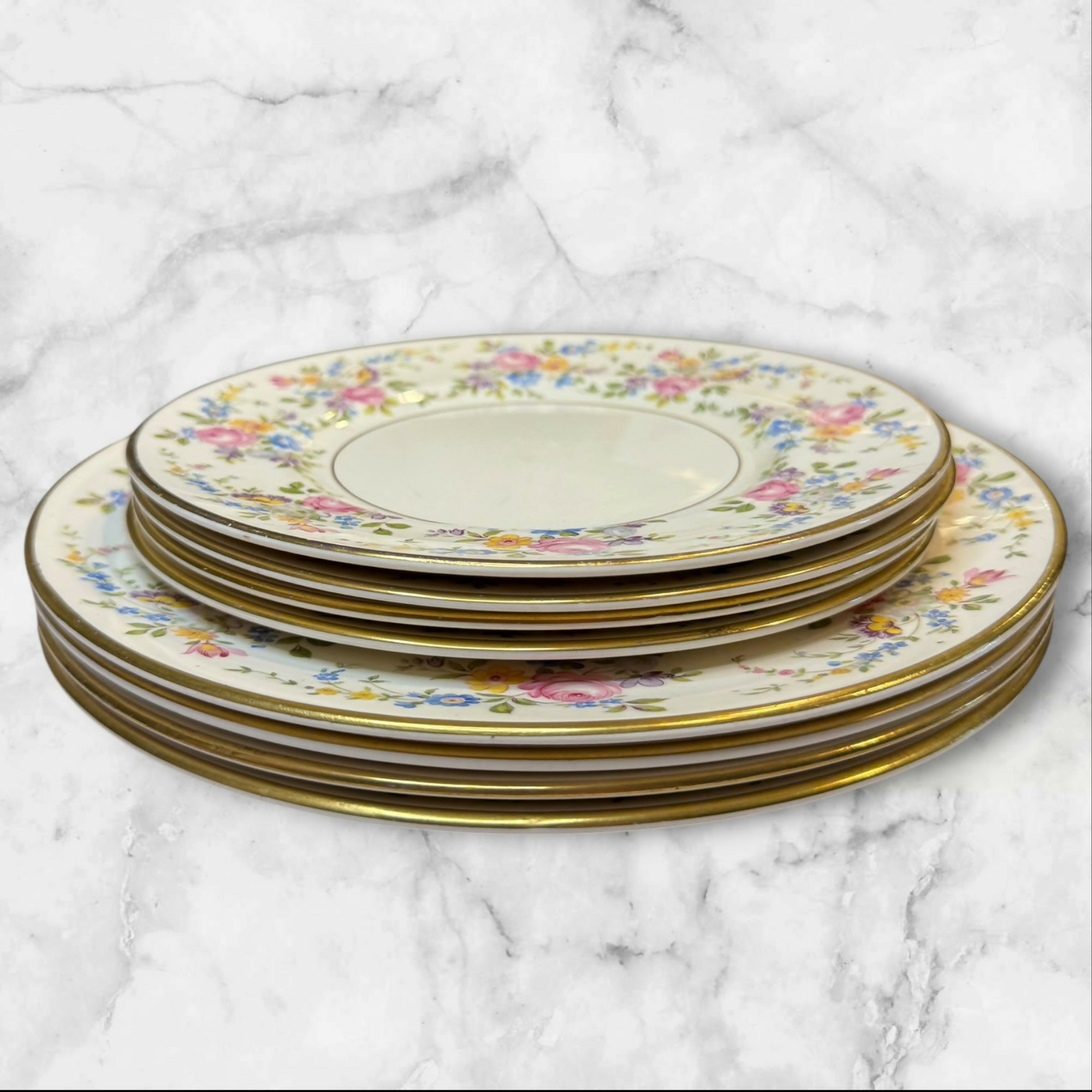 Simpsons Elizabeth Rose Floral Dinnerware Set | Set of 8 | Gently Used