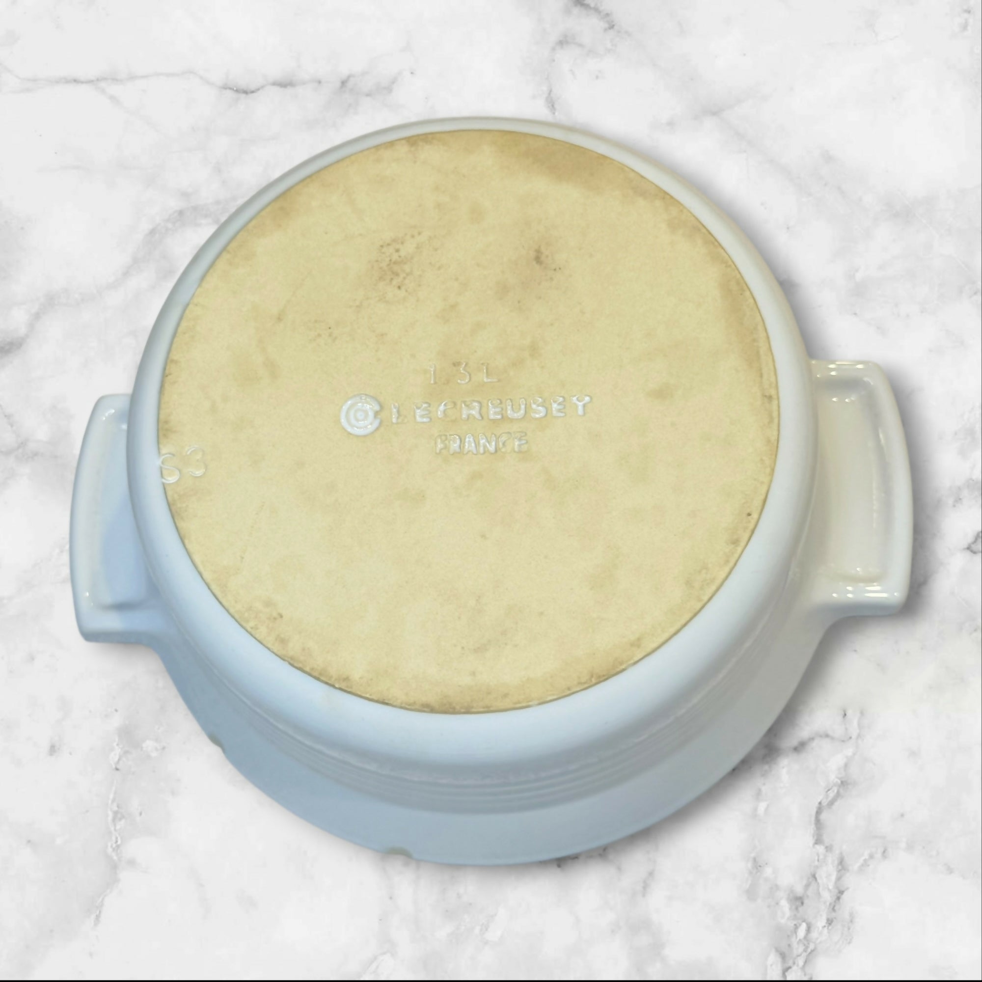 Le Creuset Heritage Round Covered Baker White | 1.3L | Good Condition