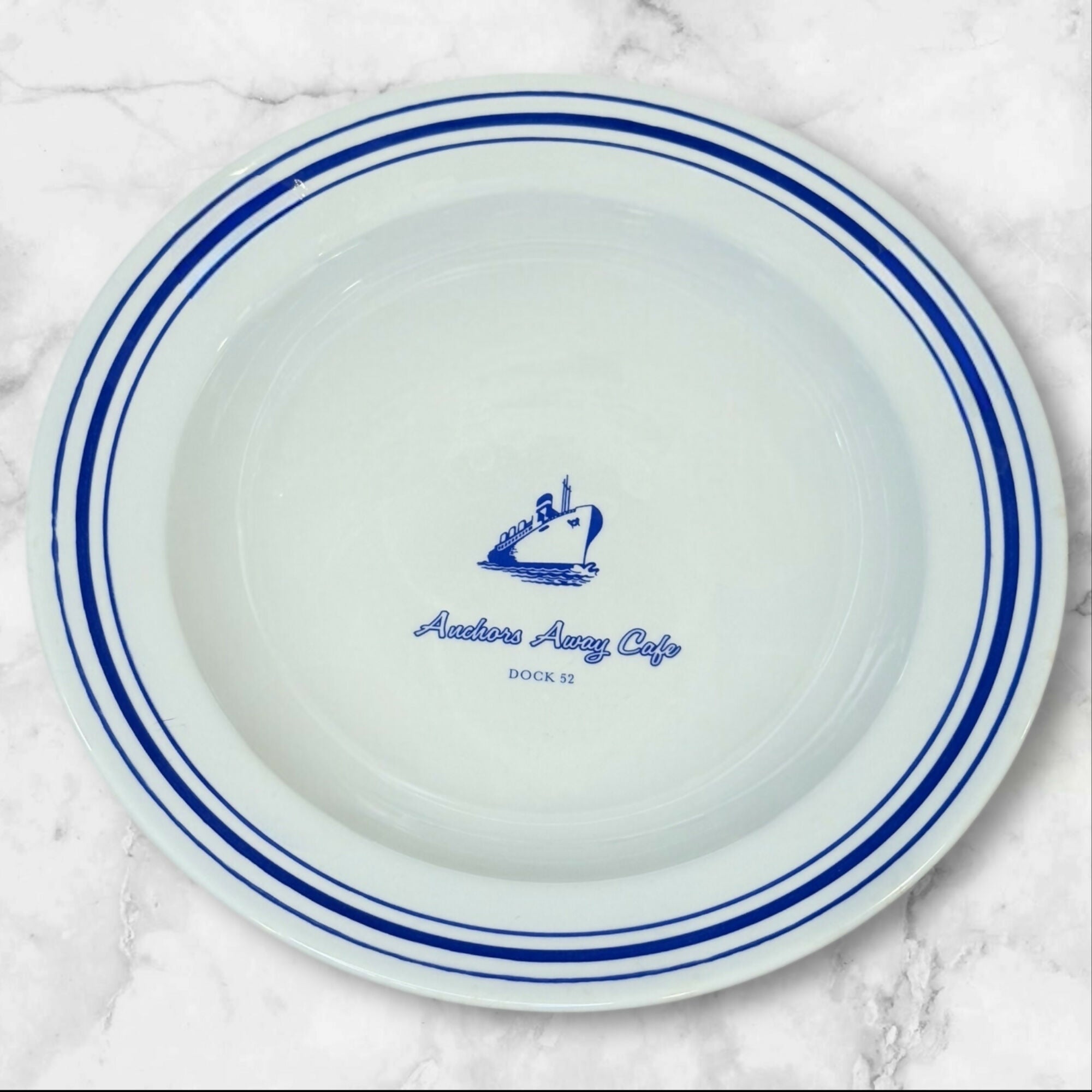 Pottery Barn Resort Pasta Bowls Nautical | Set of 4 | Excellent Condition