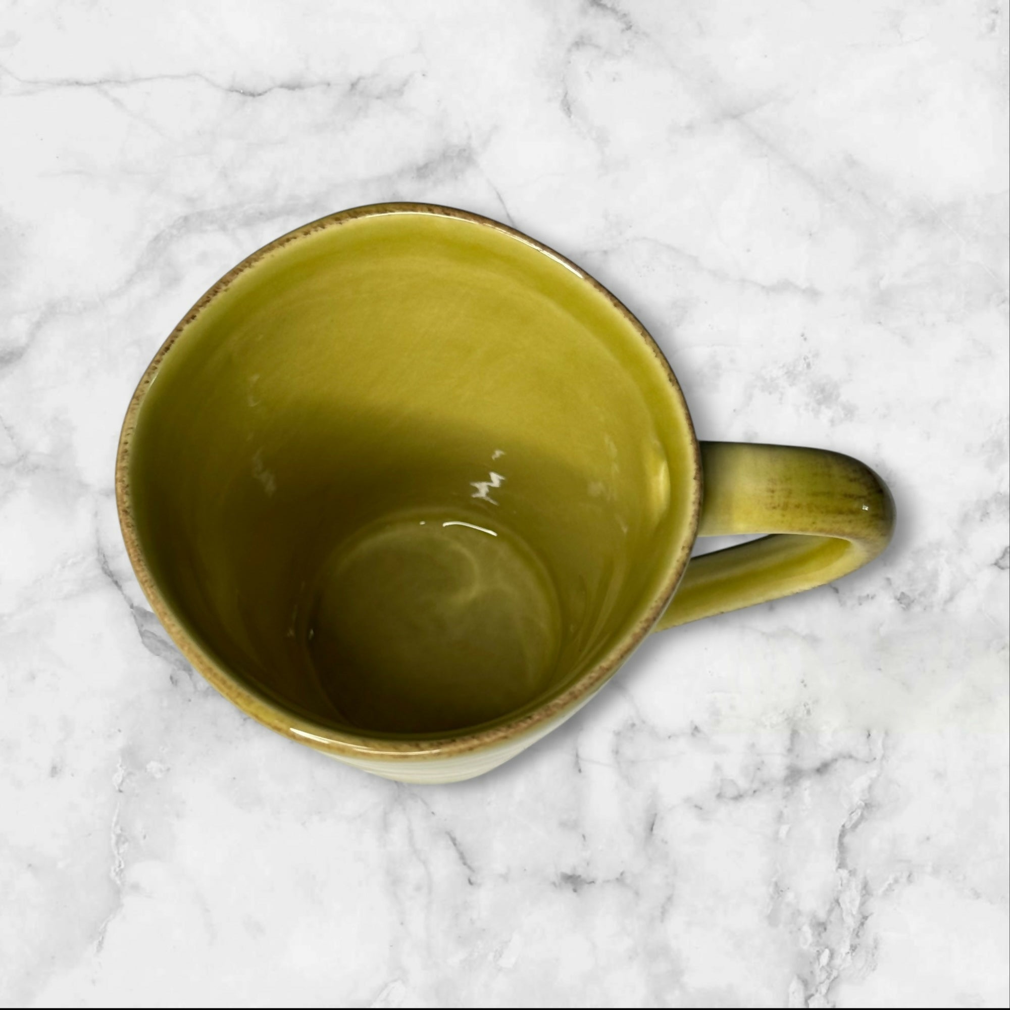 Crate & Barrel Marin Green Mug | Portugal | Excellent Condition | Stoneware
