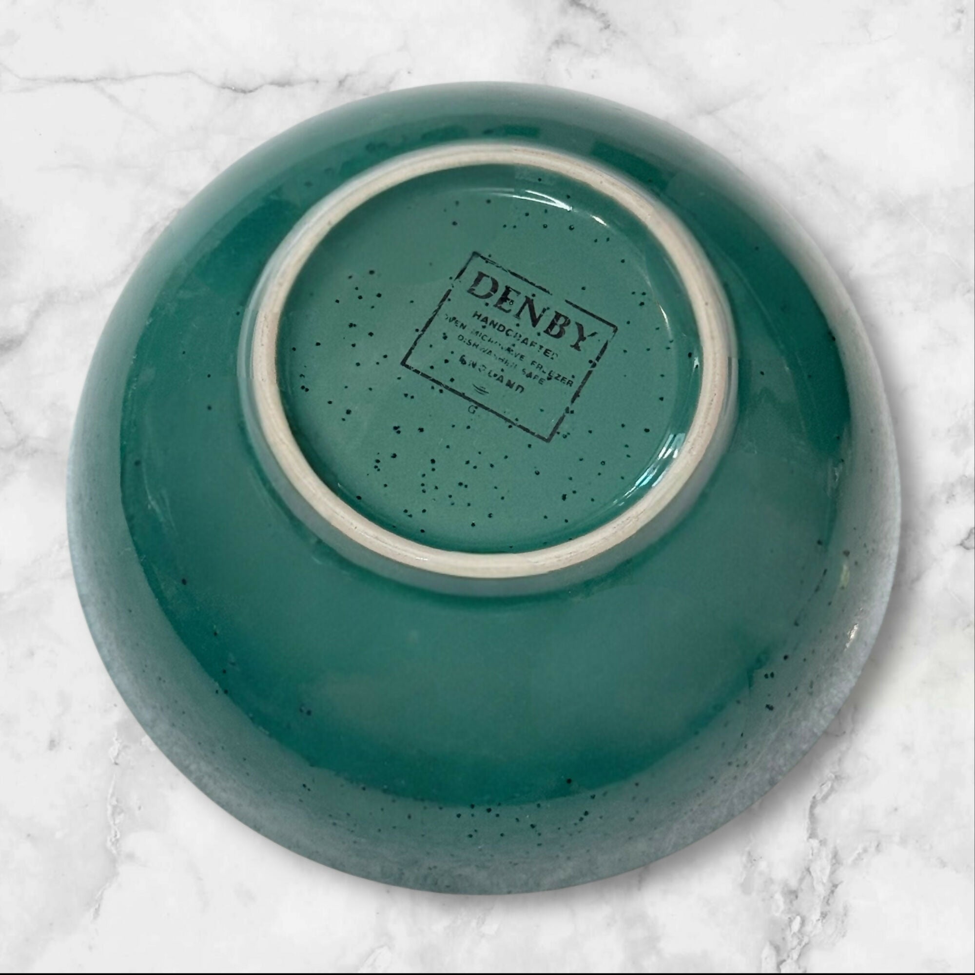 Denby Harlequin Red/Green Stoneware Soup Cereal Bowls | Set of 3 | Good