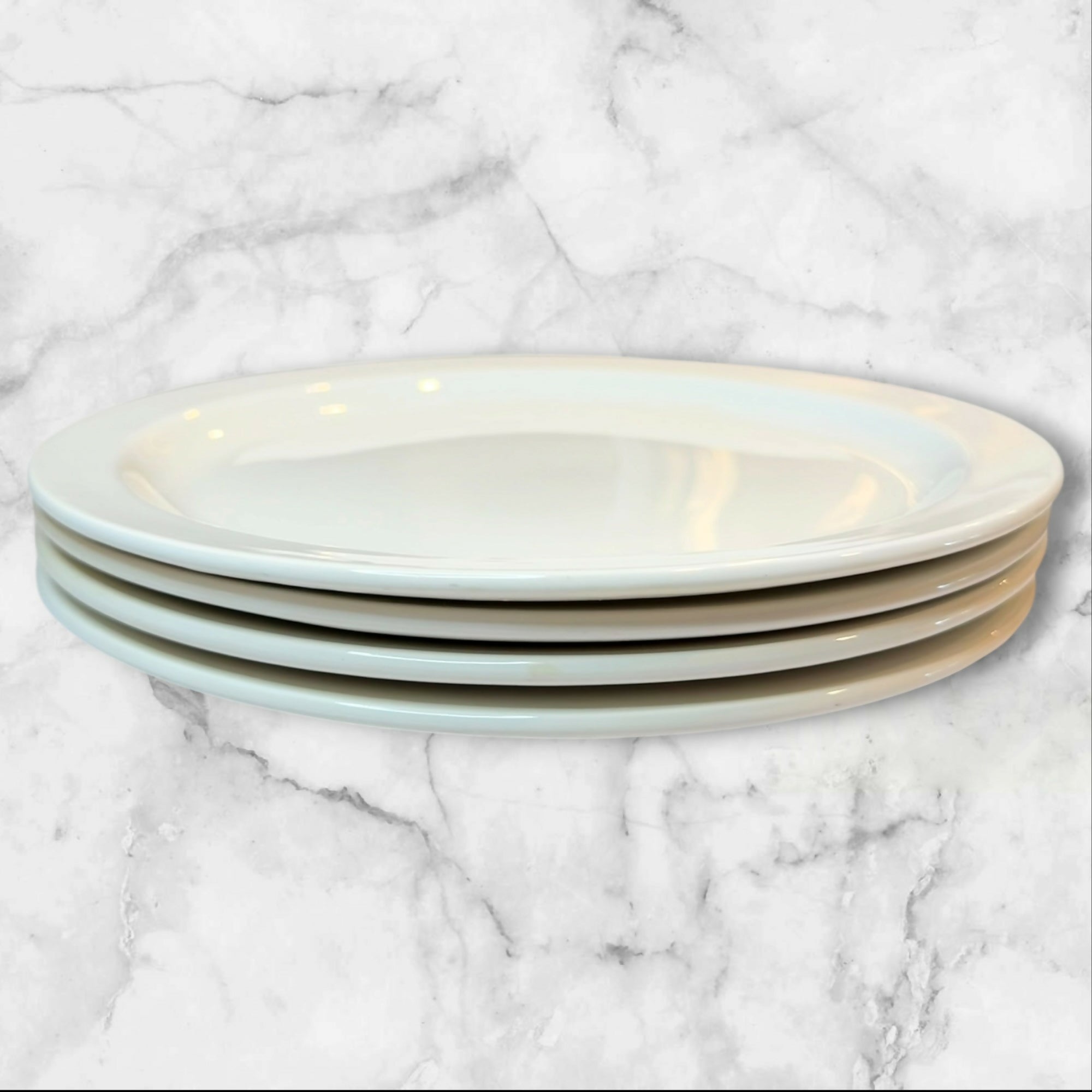 W.R. Midwinter Stonehenge White Dinner Plates | Set of 4 | Excellent Condition