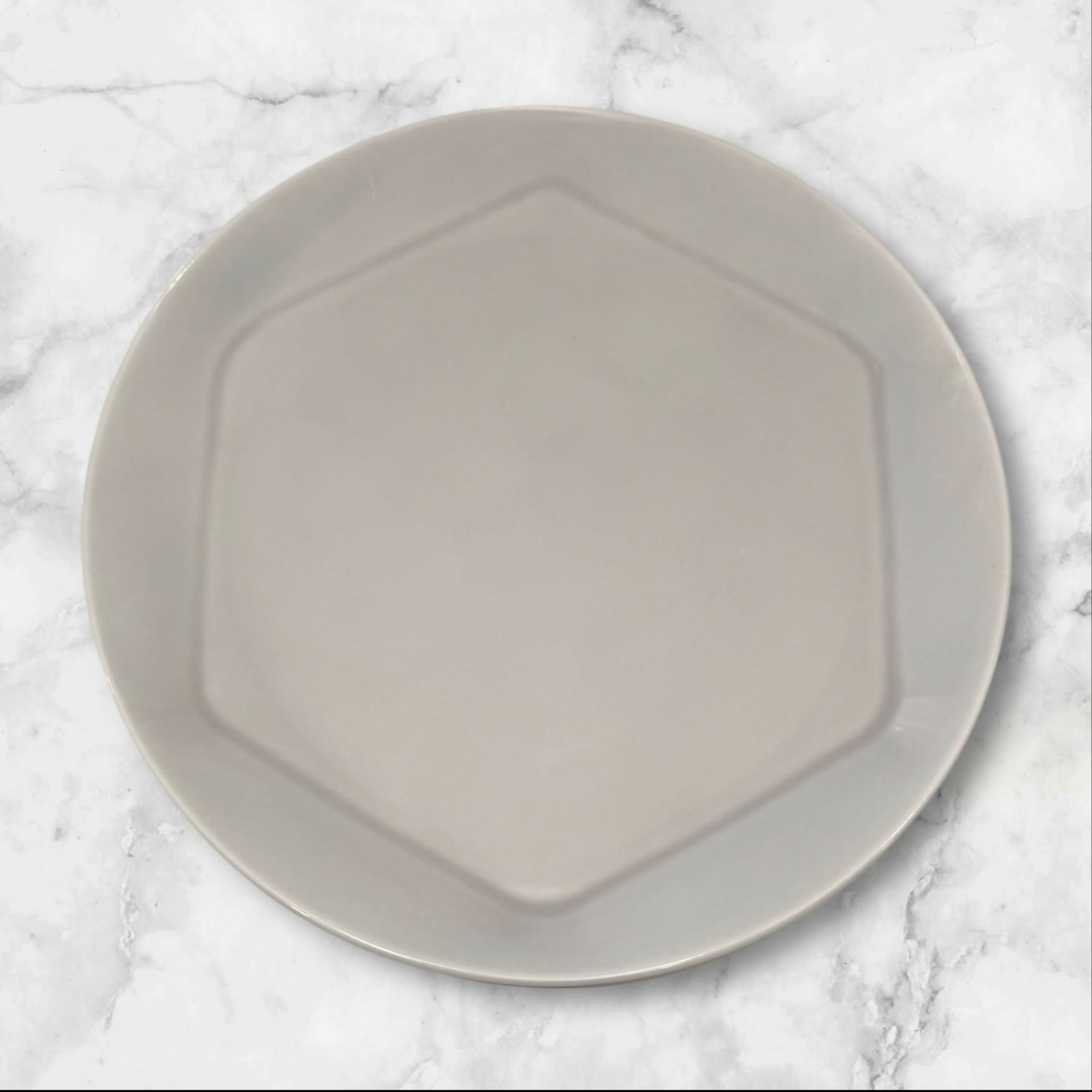 IKEA Formidabel Gray Hexagon Dinner Plates | Set of 4 | Excellent