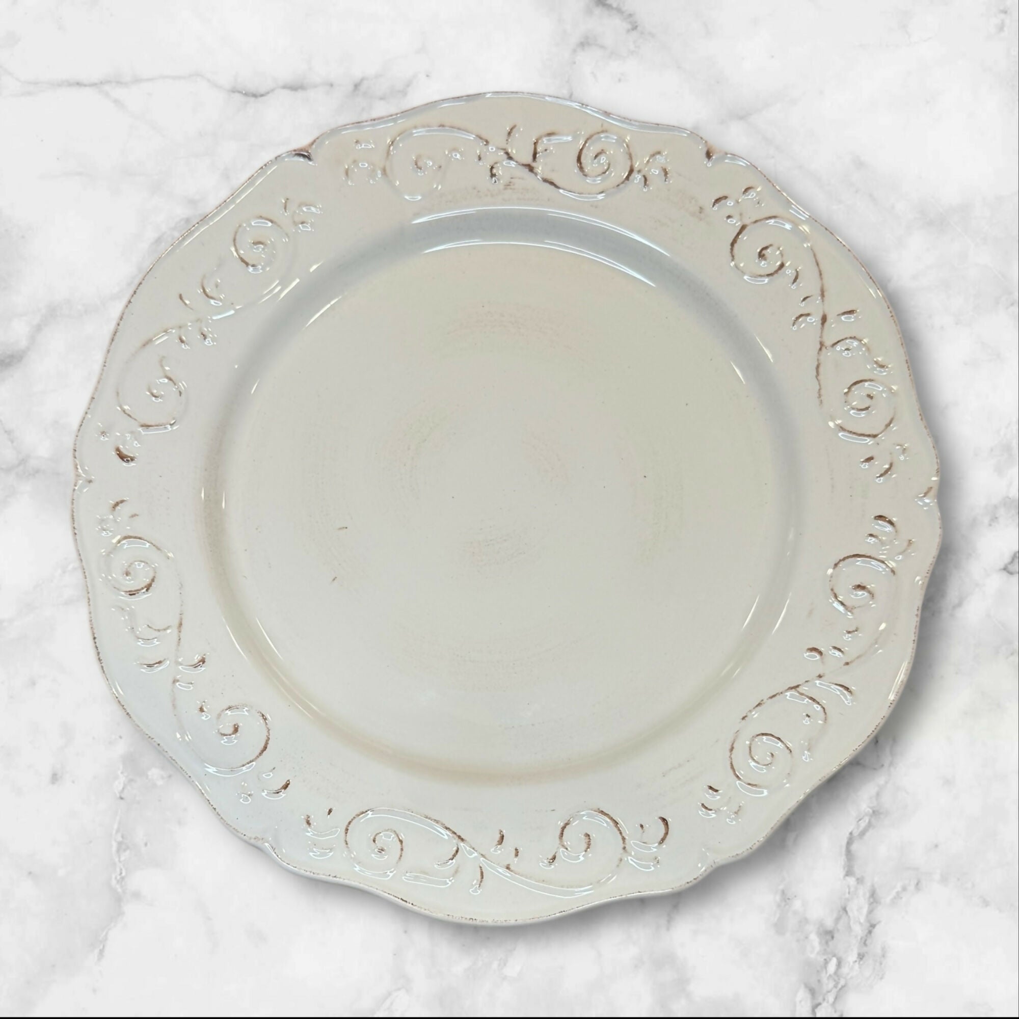 Artimino Baroque Beige Dinner Plates | Set of 4 | Great Condition