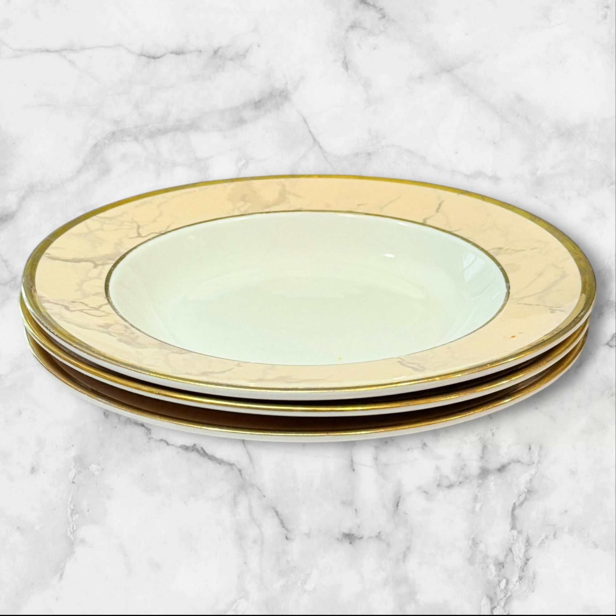 Lamberton Sterling Marble Rim Soup Bowls | Set of 3 | Gently Used