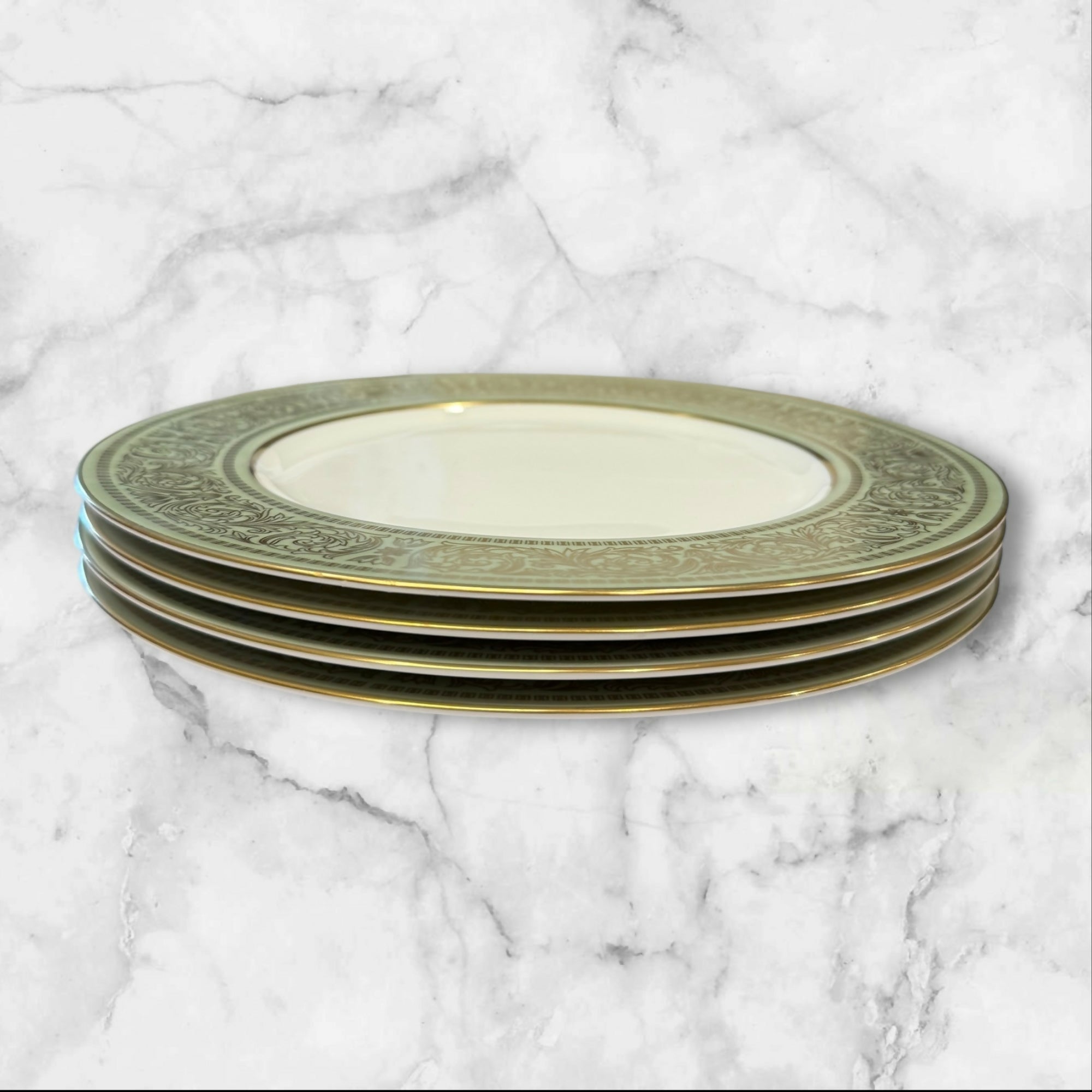 Mikasa Rosemont Bone China Dinner Plates | Set of 4 | Excellent Condition
