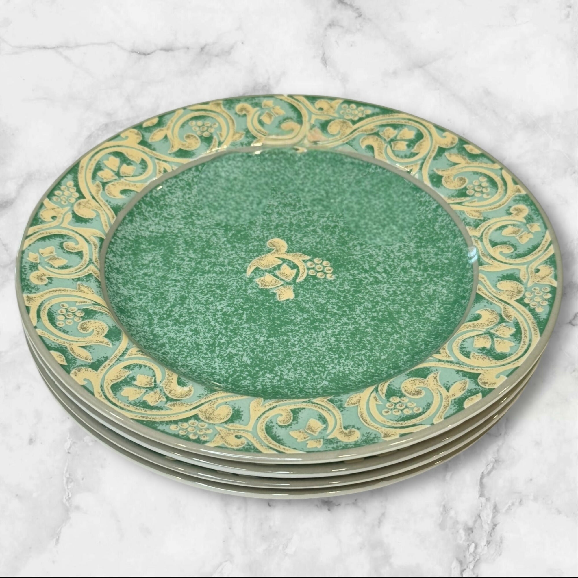 BHS Valencia Green Salad Plates | Set of 4 | Excellent Condition