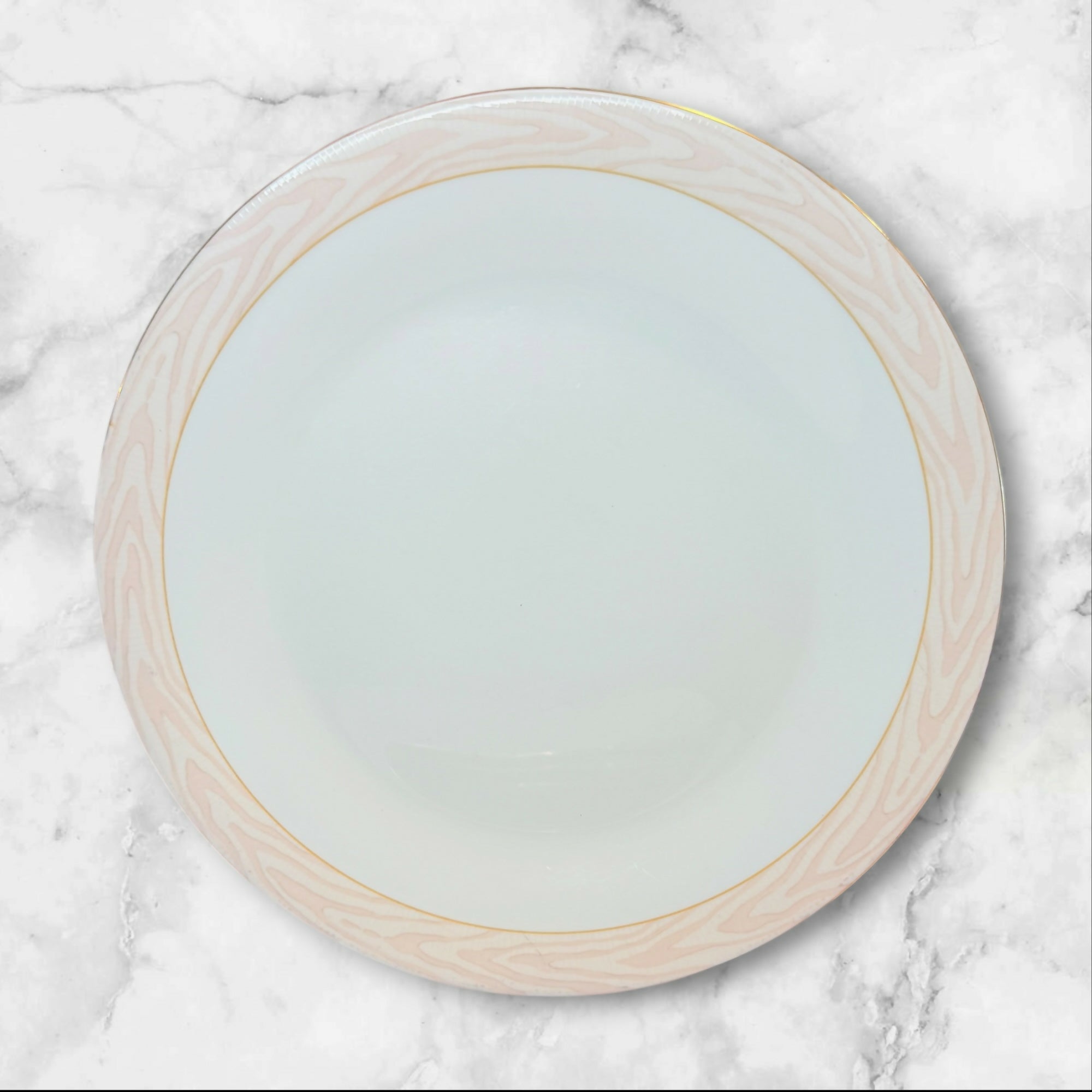 Mikasa Silk Moire Dinner Plates Set of 4 | Great Condition | Pink Rim